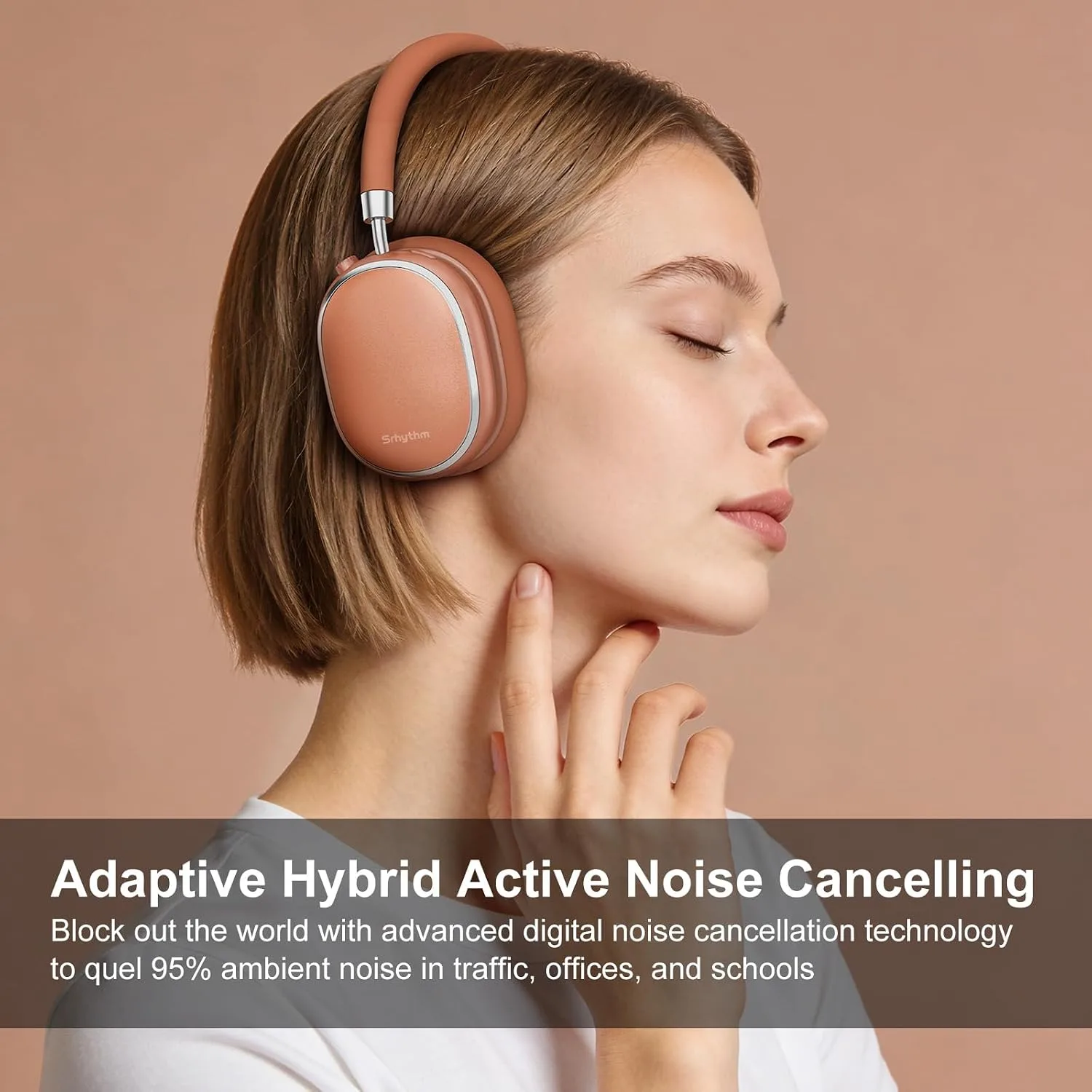 Srhythm NiceComfort 95 Adaptive Noise Cancelling Headphones Wireless