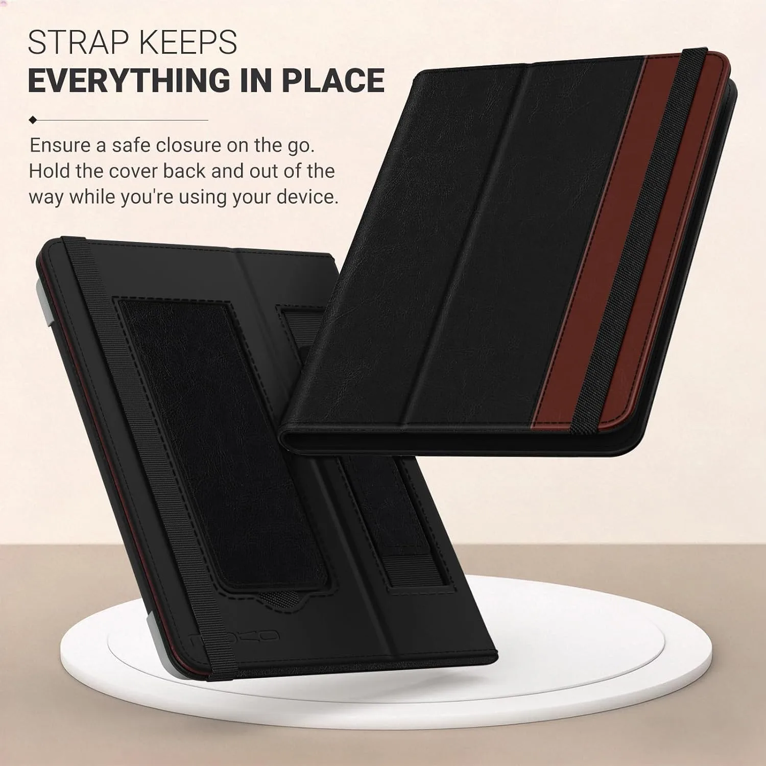 Moko Universal Case for 6 inch eReaders&Tablets, Black with Red Brown