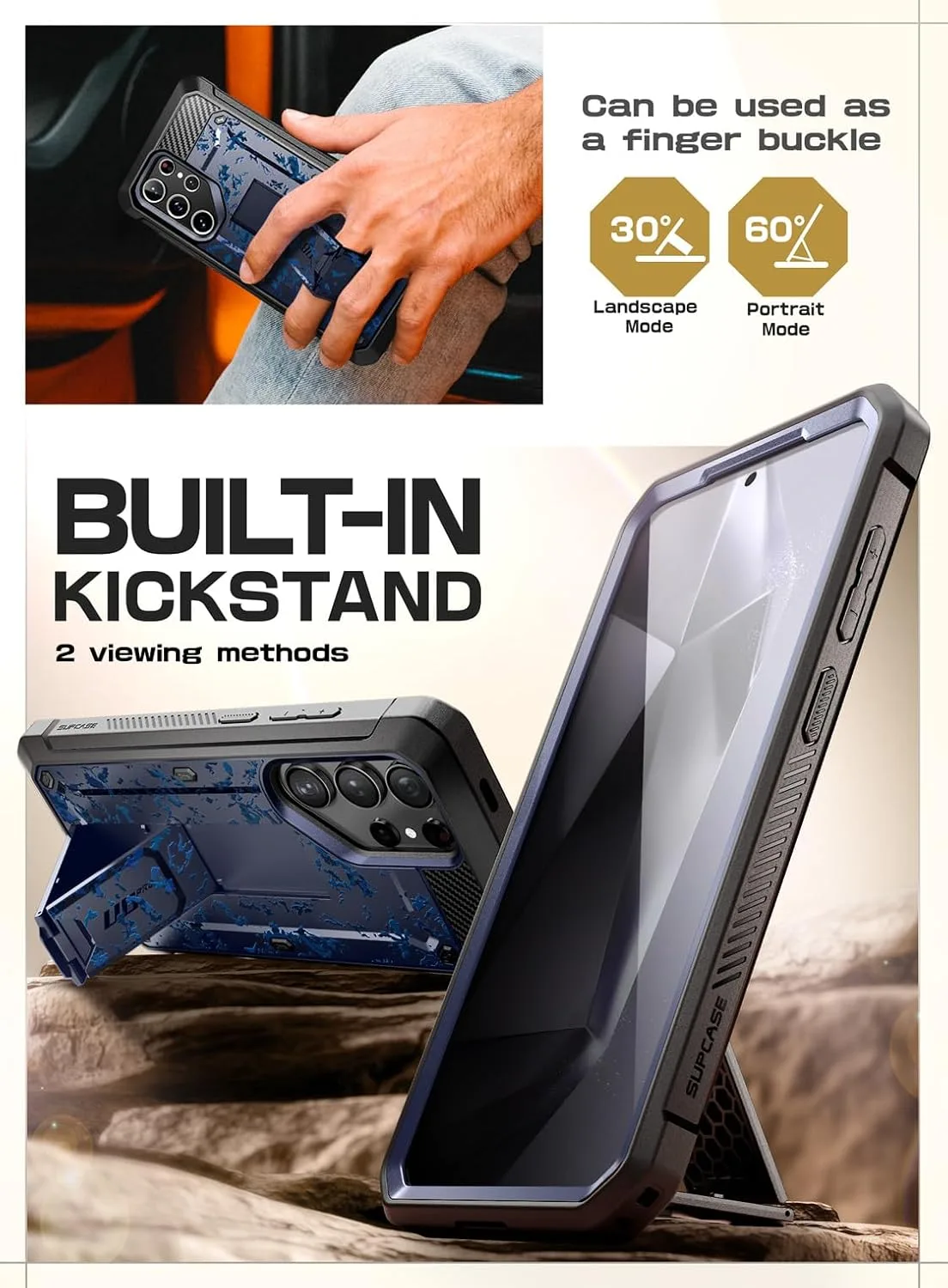 SUPCASE for Galaxy S24 Ultra Case with Built-in Screen Protector, Enigma