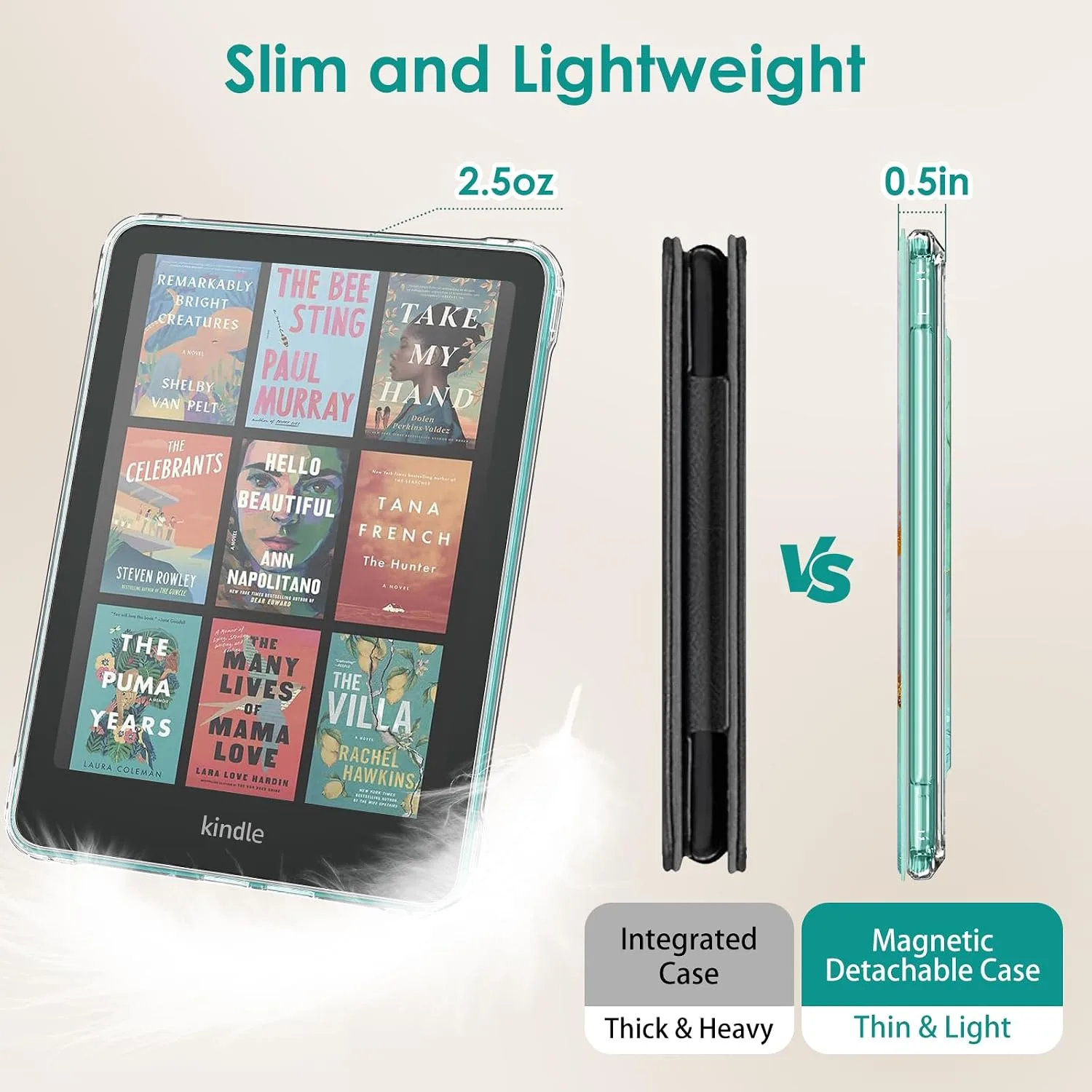 Fintie Detachable Case for Kindle Paperwhite 12th Gen 2024/Kindle Colorsoft