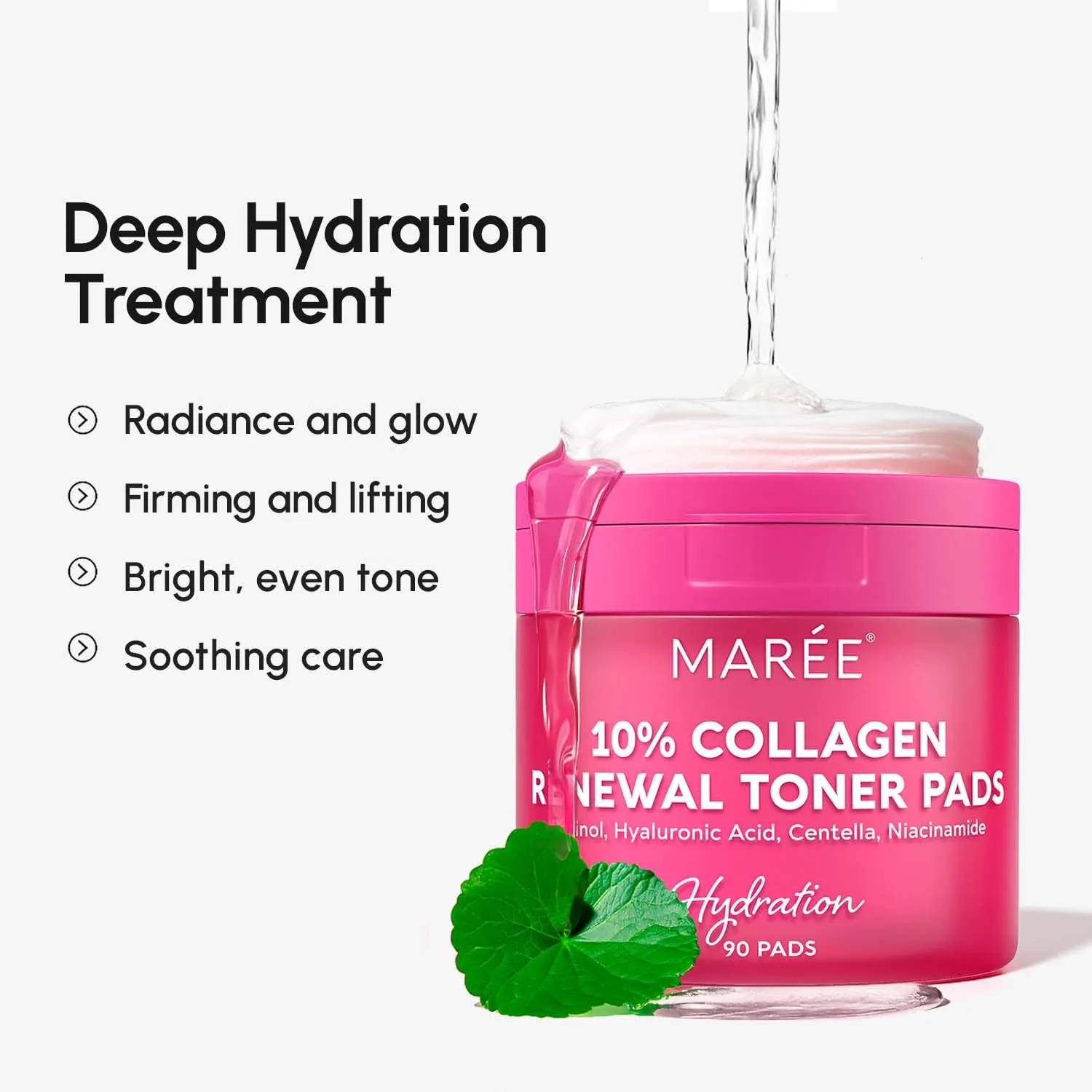 MAREE Collagen Toner Pads - Toner Pad with Retinol - Toning Zero Pore Pads