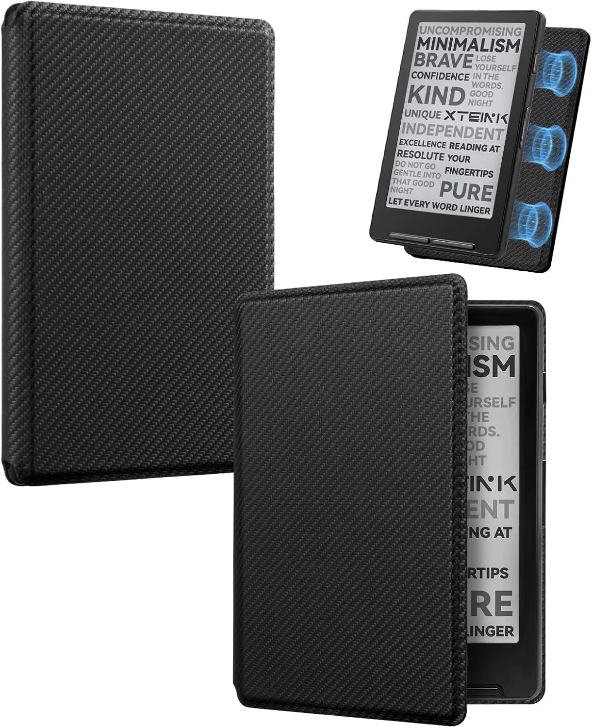 CoBak Magnetic Case for XTEINK X4, Ultra-Lightweight Protective Cover for Xteink X4 E-Reader, Secure Magnetic Attachment(Light Black)