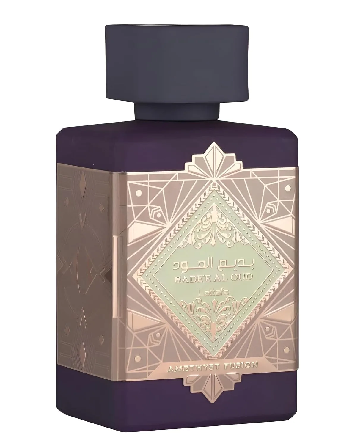 Lattafa Bade'e Al Oud Amethyst Fusion Eau de Parfum 100ml Unisex - Long Lasting Oriental Woody Perfume with Amaretto, Mandarin, Rum, Caramel, Patchouli, Vanilla & Sandalwood