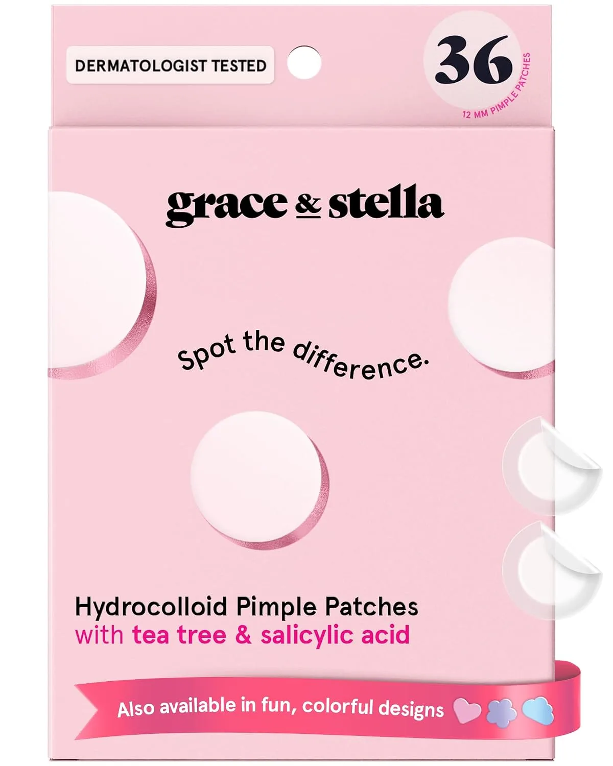 grace & stella Award Winning Pimple Patches for Face (Invisible, 36 Count)