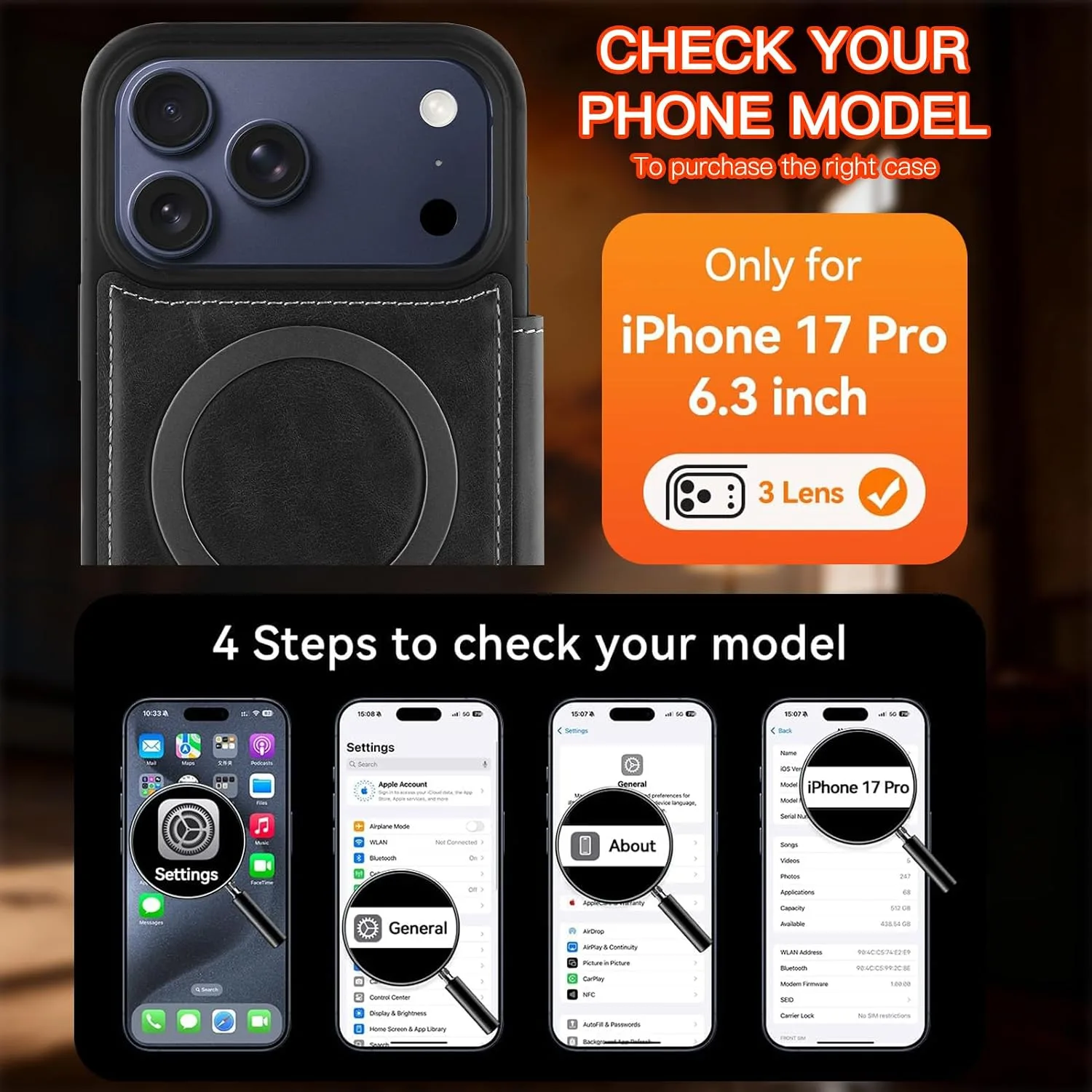 Wallet Phone Case Crafted for iPhone 17 Pro Gray