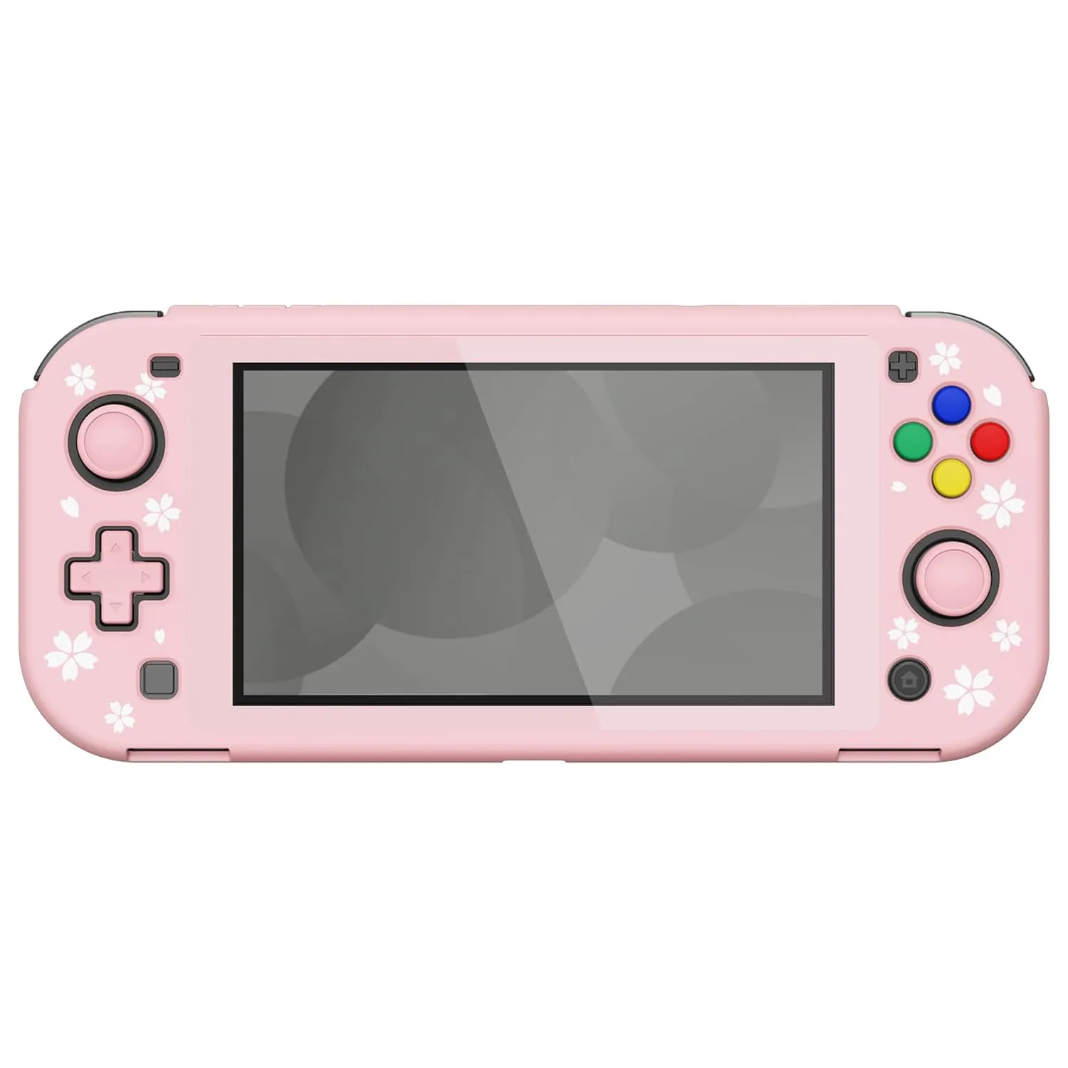 PlayVital ZealProtect Protective Case for Nintendo Switch Lite, Hard Shell Ergonomic Grip Cover for Nintendo Switch Lite w/Screen Protector & Thumb Grip Caps & Button Caps - Cherry Blossoms Petals