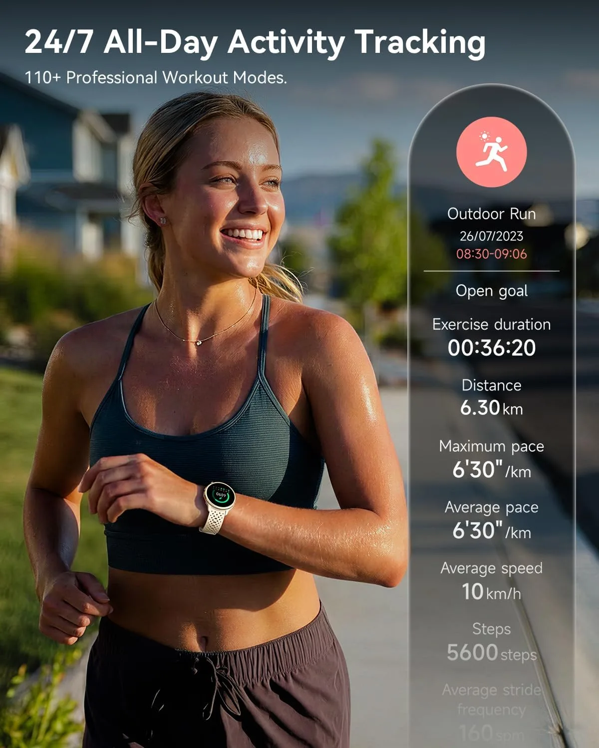 Quican Smart Watches for Women & Men, Compatible with iPhone & Android