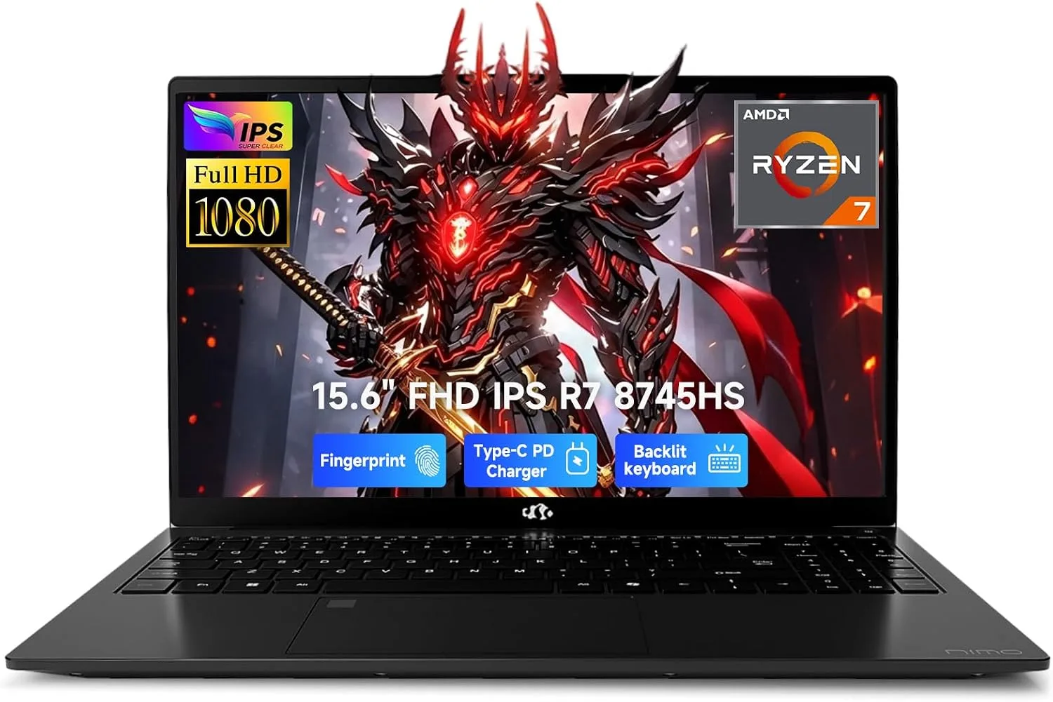NIMO 15.6 AI Laptop 2026-2027| AMD Ryzen 7 8745HS 32GB DDR5 1TB SSD