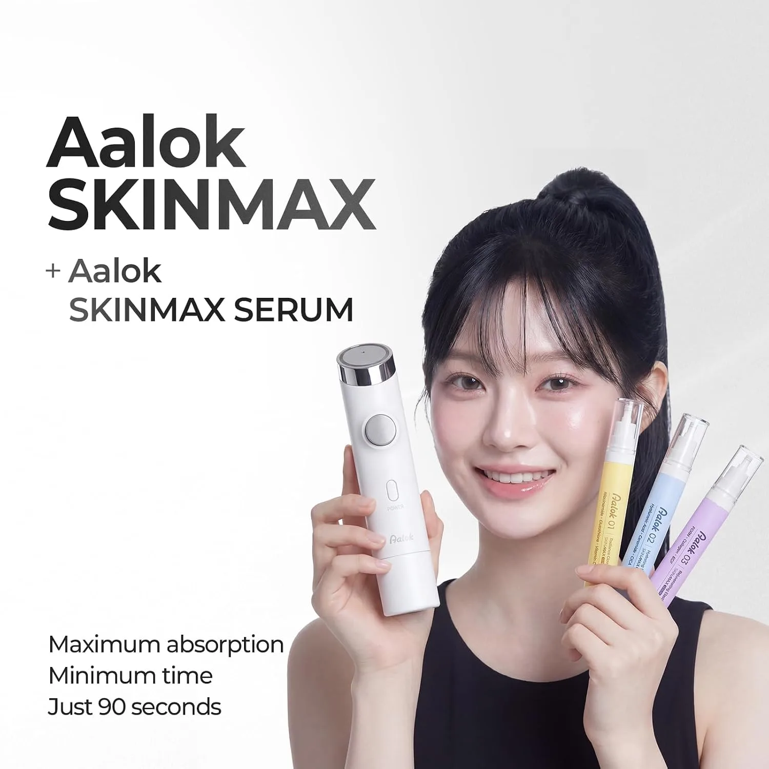 Aalok SKINMAX Facial Device (03 Rejuvenating Elasticity,Device & Serum Set)