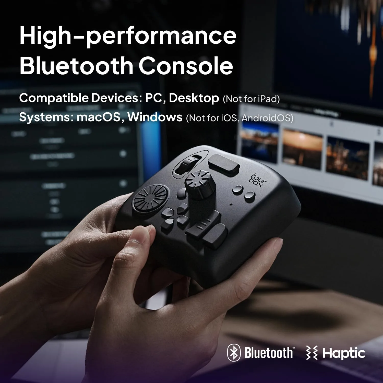 TourBox Elite - Editing Controller, Wireless Professional Console, Grey