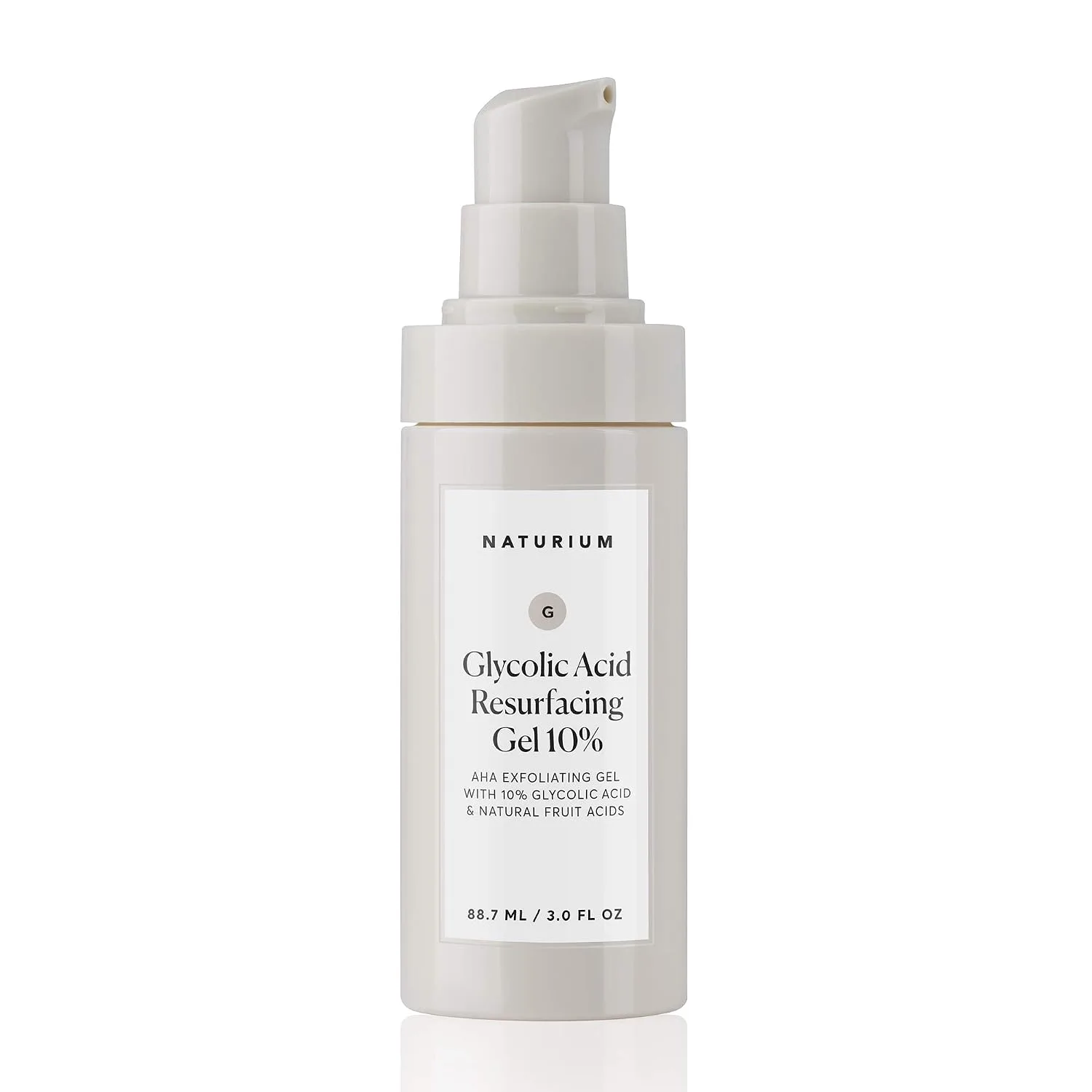 Naturium Glycolic Acid Resurfacing Gel 10%, AHA Exfoliating Gel with Natural Fruit Acids, 3.0 oz