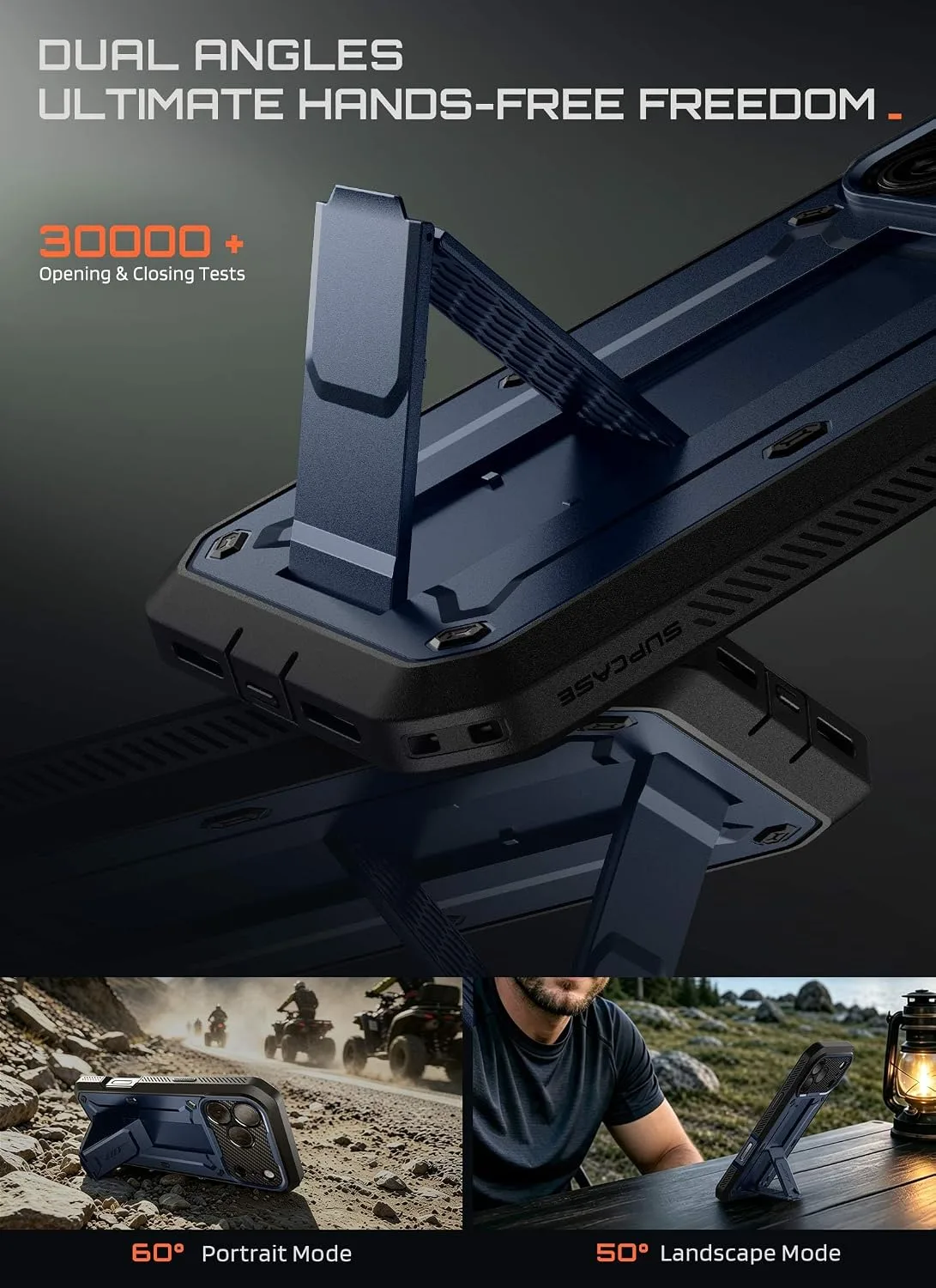 SUPCASE for iPhone 18 Pro Case / 17 Pro Case with Belt Clip, Azure