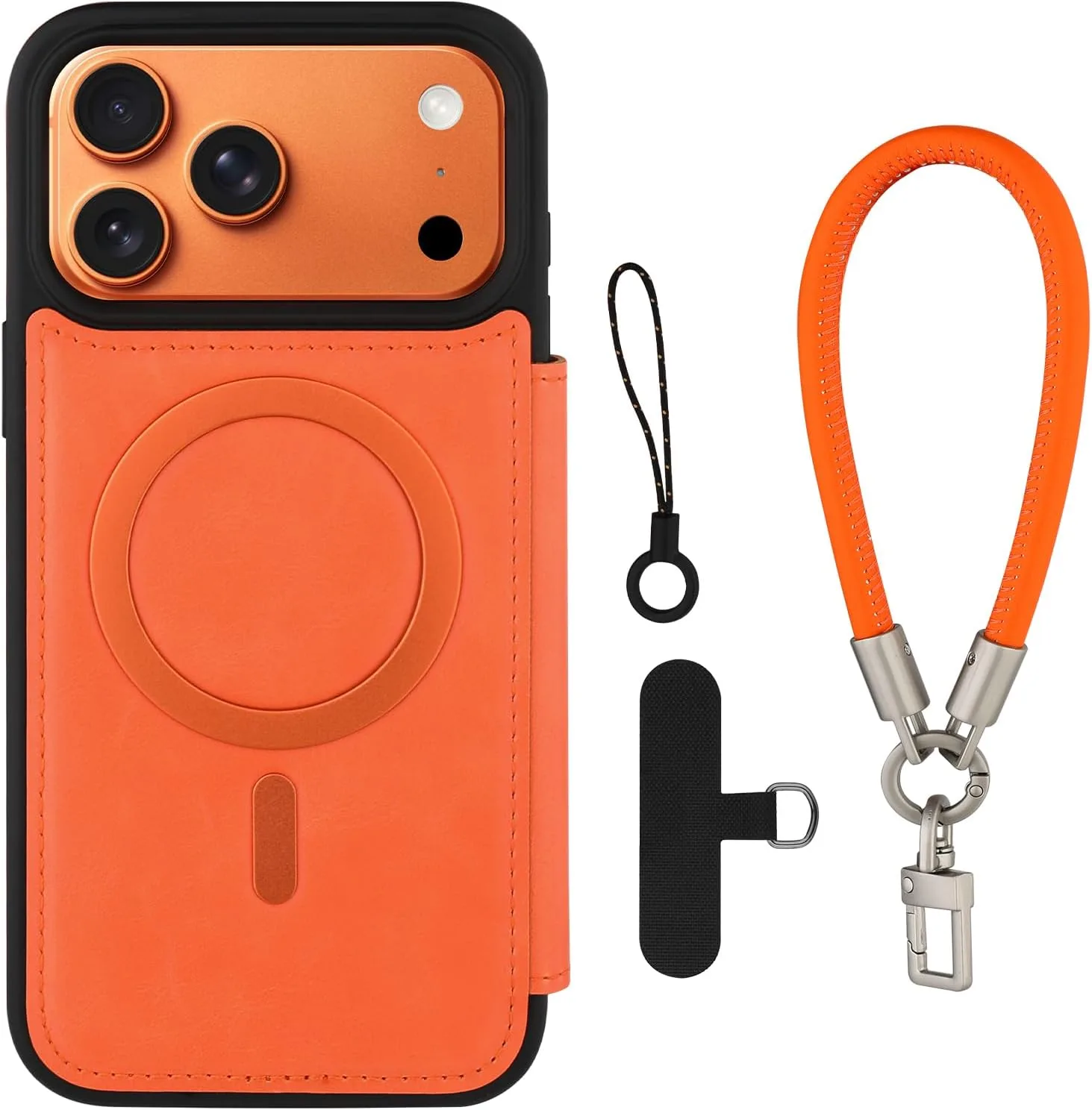 Wallet Phone Case Crafted for iPhone 17 Pro Max Orange