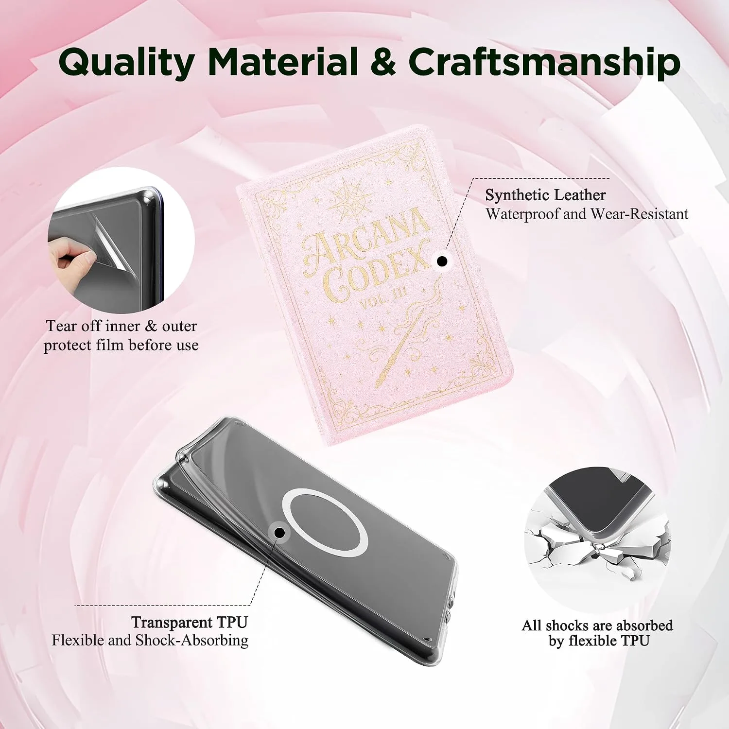 Magnetic Book Cover Case for 7'' Kindle Paperwhite & Colorsoft