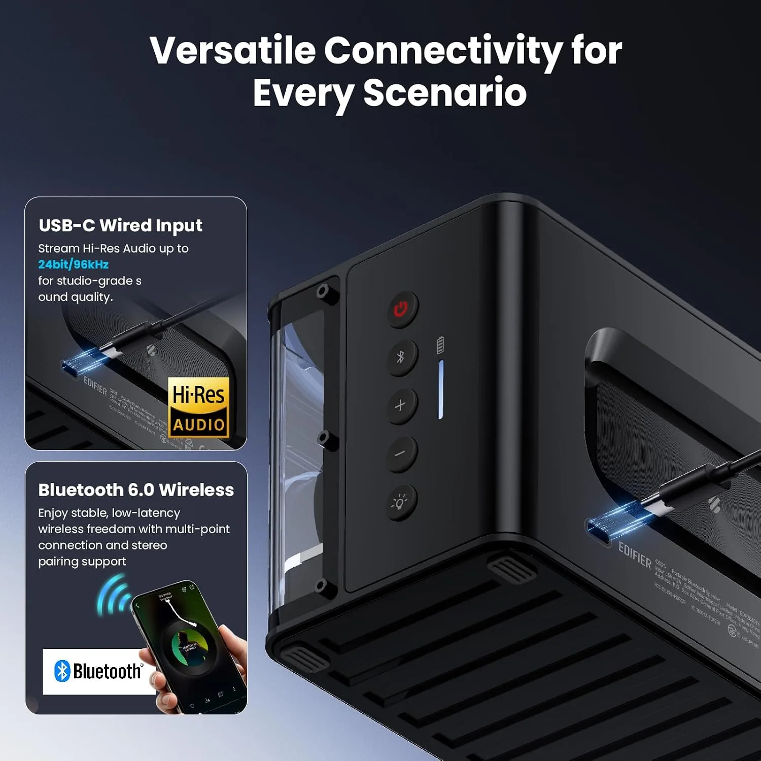 Edifier Desktop Bluetooth Speaker, 25W RGB Wireless Gaming Speaker