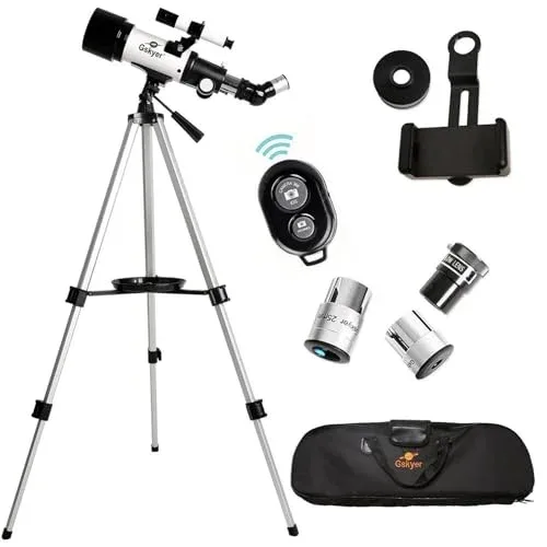Telescopio Gskyer 70mm apertura 400mm montura AZ refractor astronómico con mochila