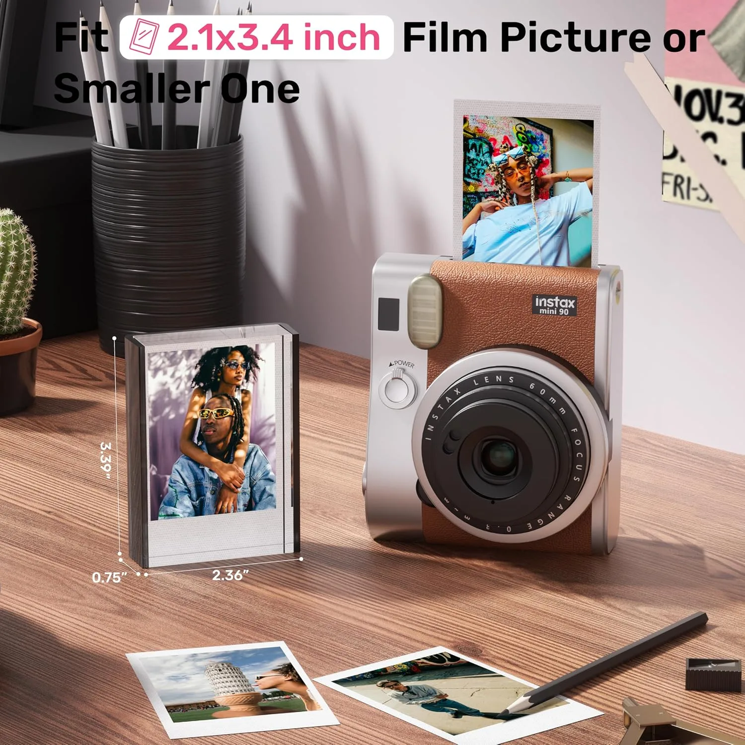 WINKINE Instax Frame, Polaroid Frame for Fujifilm Instax Mini Film, Small Picture Frames 2x3, Polaroid Picture Frames for Photos, Mini Photo Display