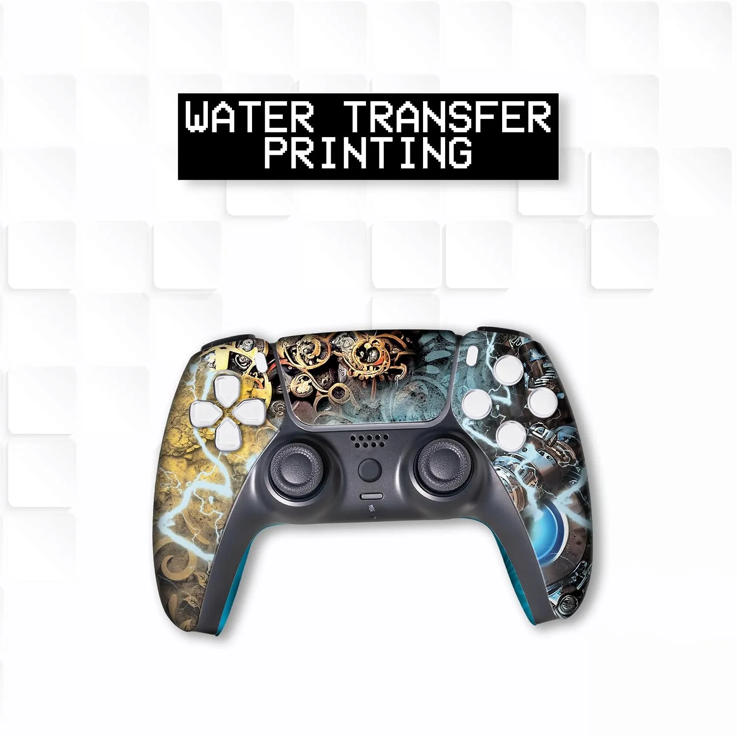 Dishonestty Custom PS-5 Controller Wireless compatible with Play-Station 5 Console by BCB Controllers | Proudly Customized in USA with Permanent HYDRO-DIP Printing (NOT JUST A SKIN)