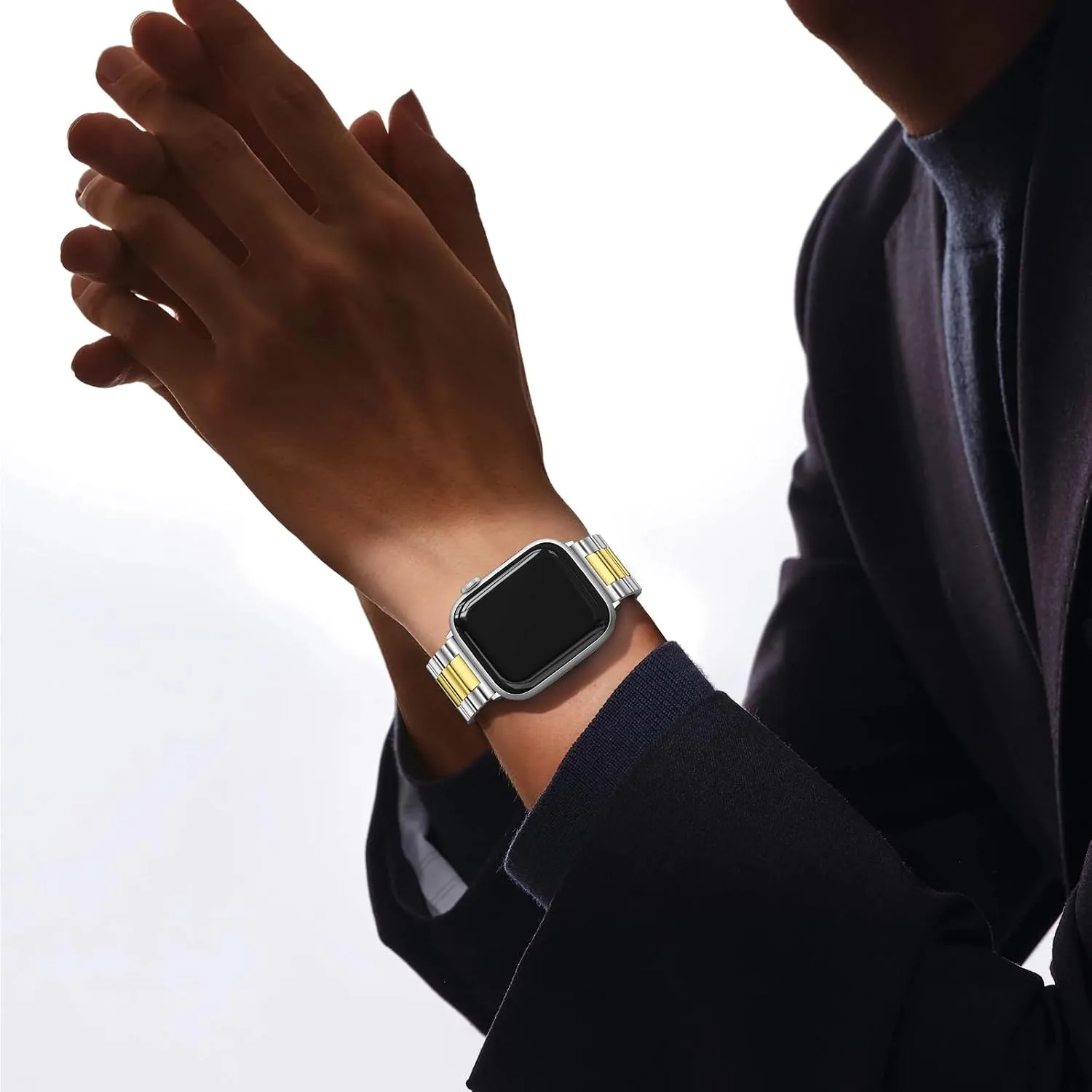 EPULY Metal Band Compatible with Apple Watch Bands for Men 42/44/45/46/49mm