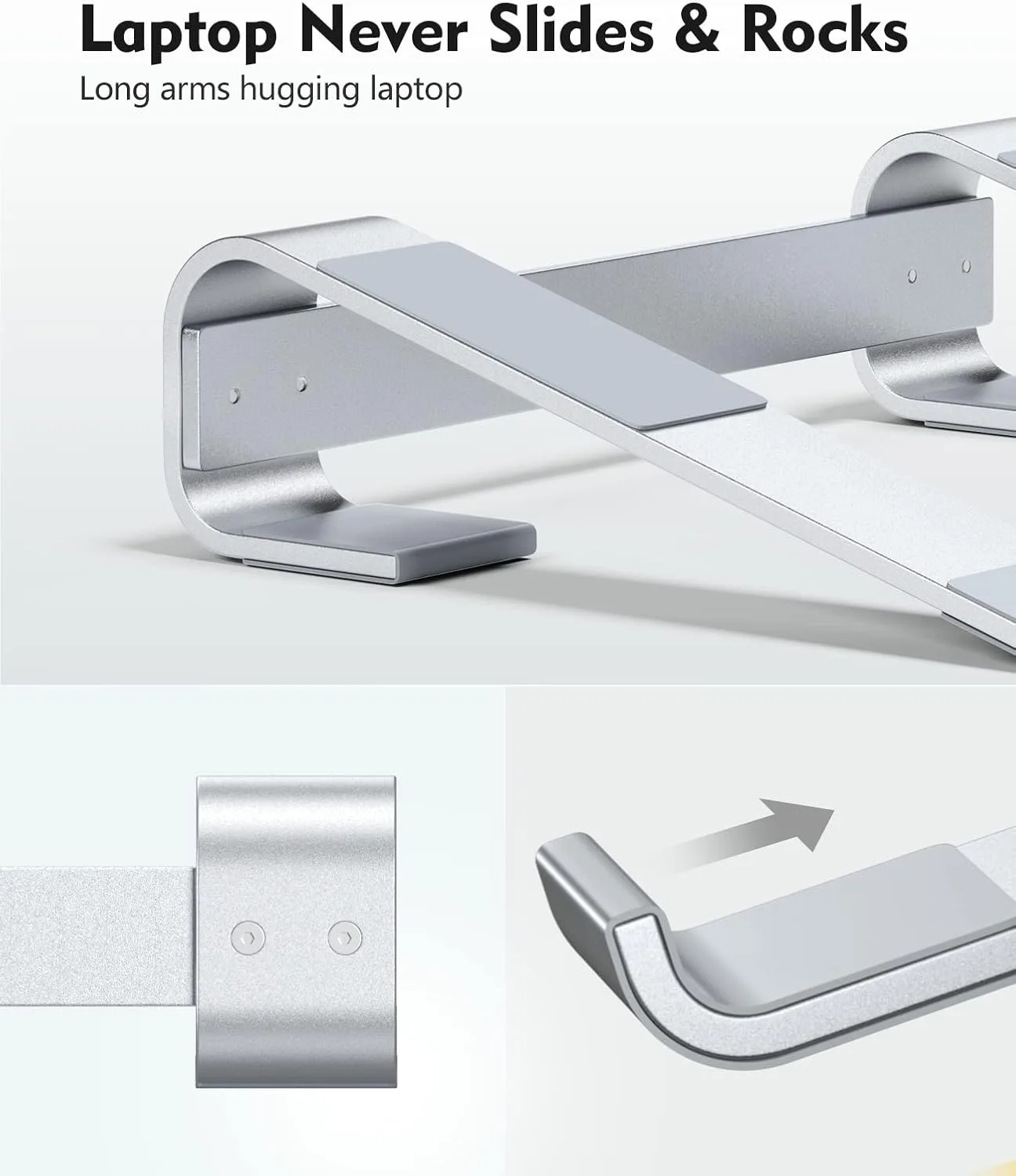Soqool Laptop Stand for Desk,Aluminum Computer Stand for Cooling