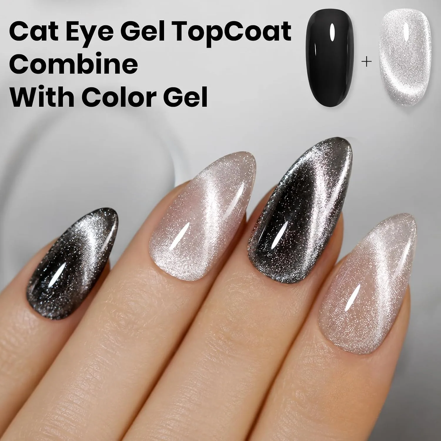 Beetles Cat Eye Gel Top Coat with Magnet 1PCS 10ml