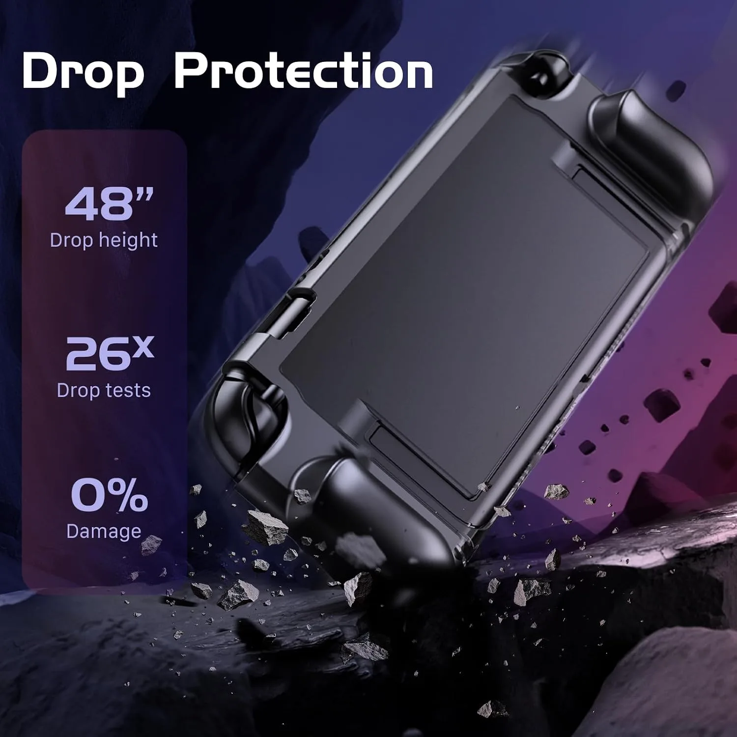 Dockable Protective Case for Nintendo Switch 2, TPU Ergonomic Grip Cover