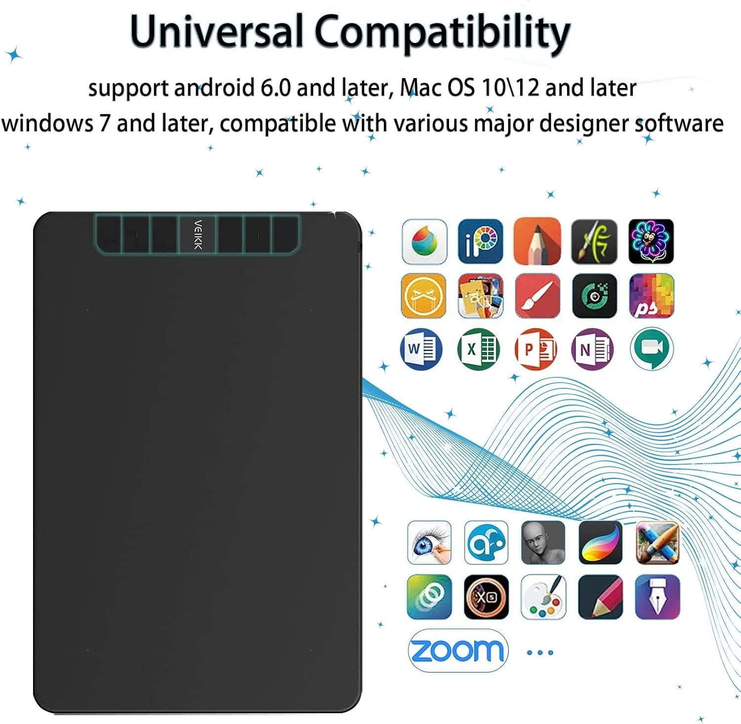 VK640 Update VEIKK Graphic Drawing Tablets Pen Tablet