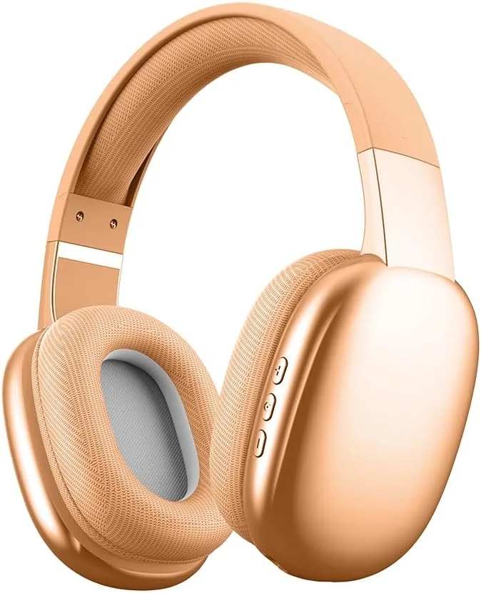 Audífonos Over Ear Gabba Goods Bluetooth inalámbricos con micrófono y ranura Micro SD Naranja