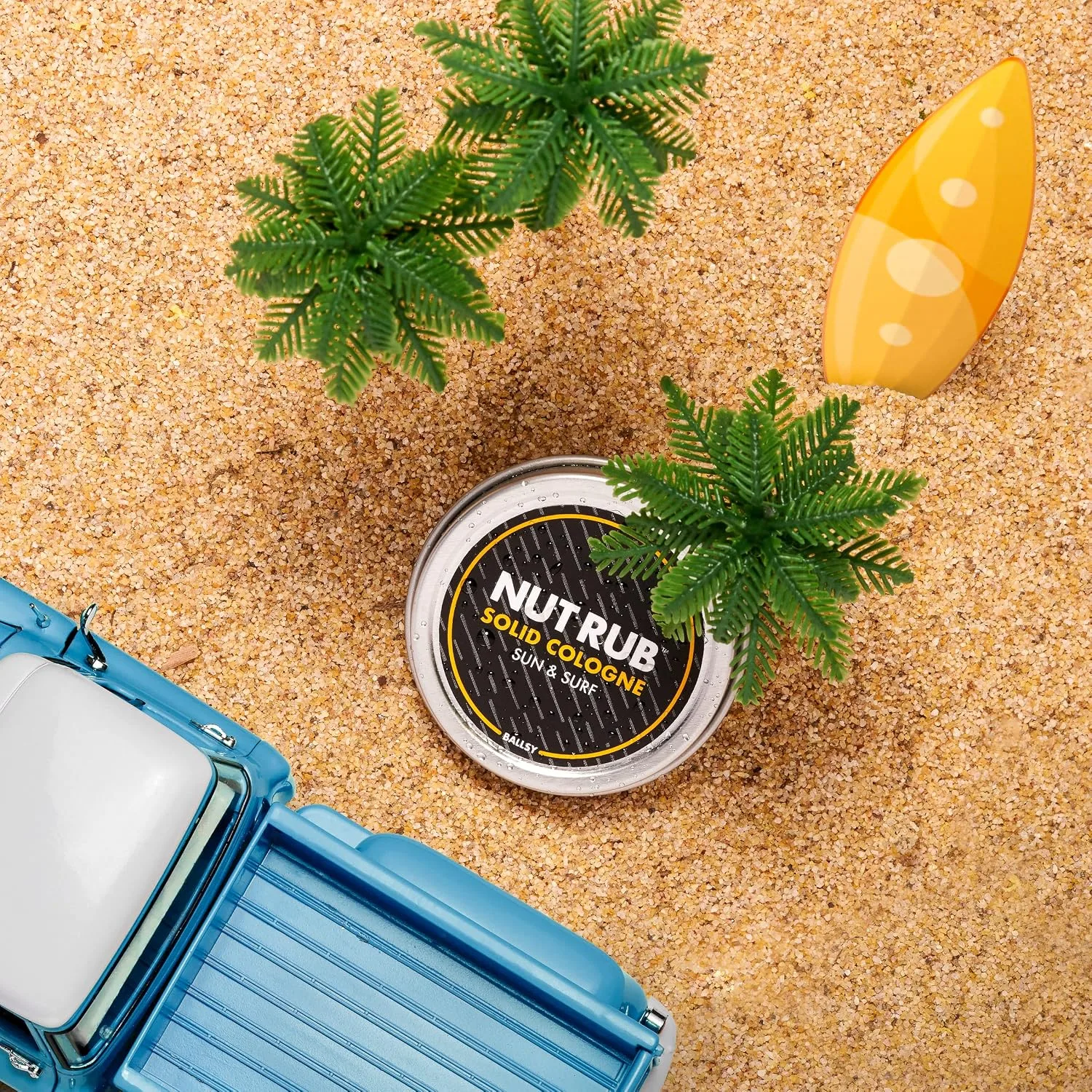 Ballsy Nut Rub Mens Cologne, Solid Cologne for Men, Sun & Surf, 0.85 Oz
