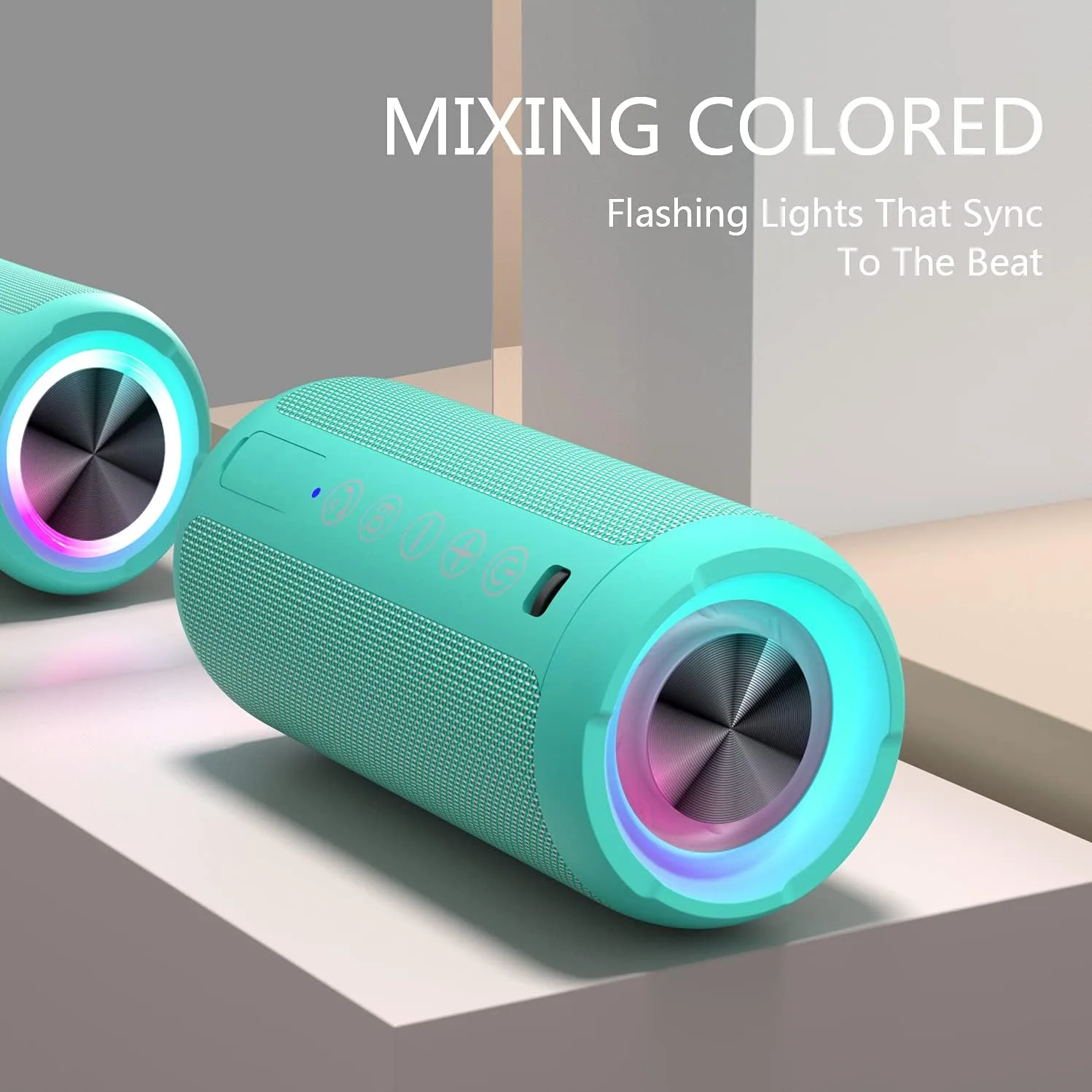Ortizan X10 Portable Bluetooth Speaker, IPX7 Waterproof, Wireless, Teal