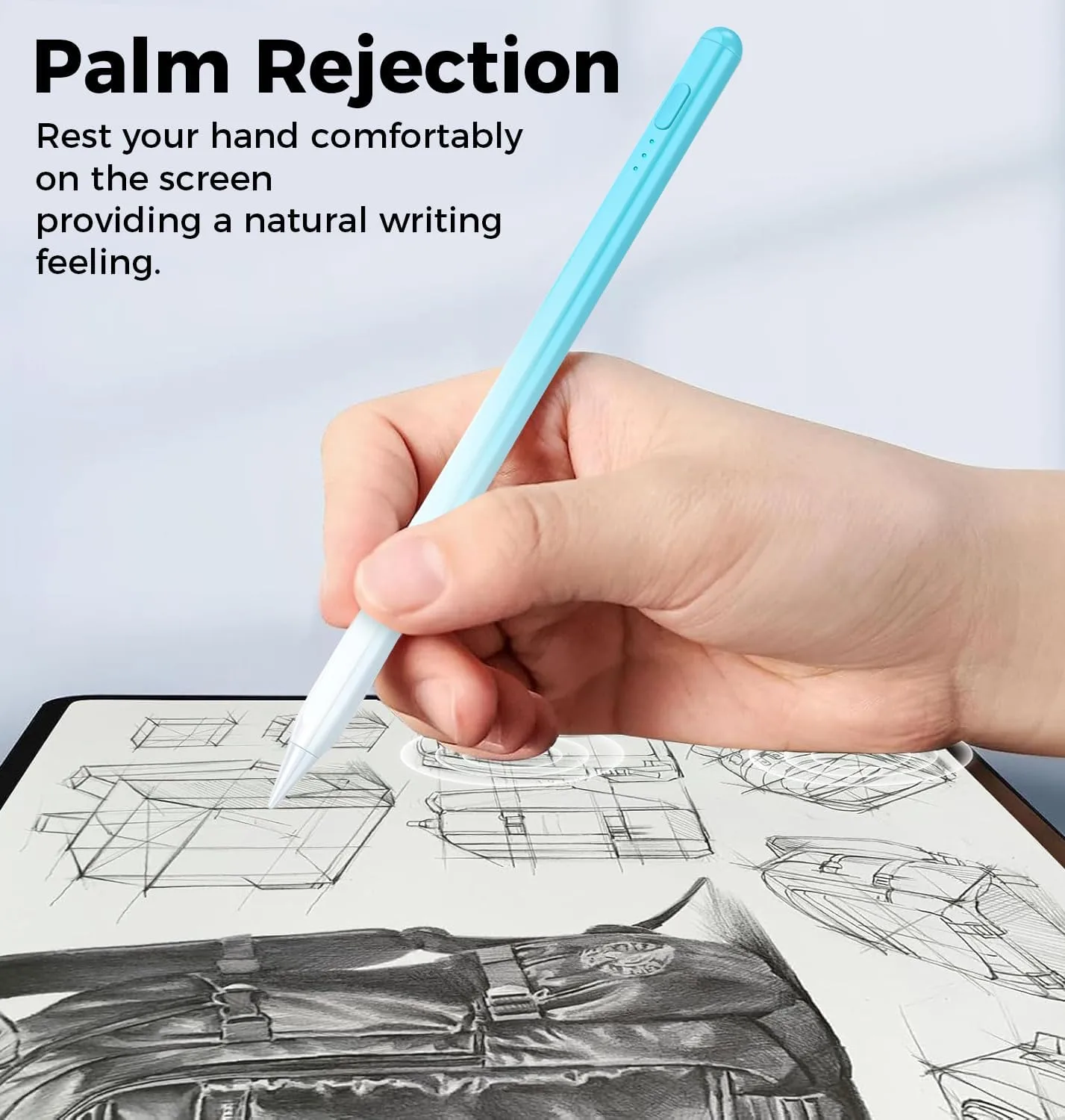 Stylus Pen for iPad 11th/10th/9th Generation,Fast Charge Apple Pencil Alternative,Palm Rejection,Tilt Sensitivity,Compatible with iPad 11/10/9/8/7/6th,Pro M4/13''/12.9"/11", Air M3/M2/5/4/3, Mini 6/5