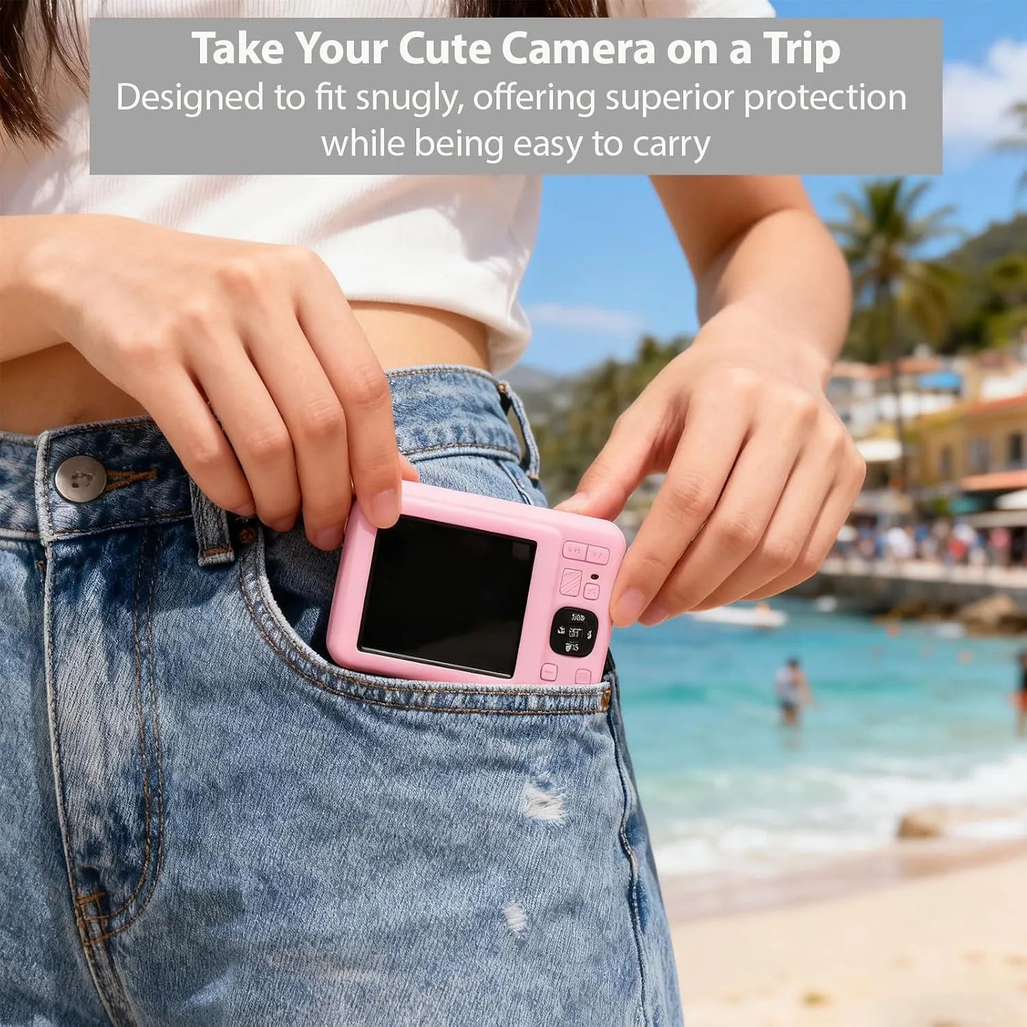 Case for Kodak PIXPRO FZ55 Camera, Kodak FZ55 Accessories - Pink