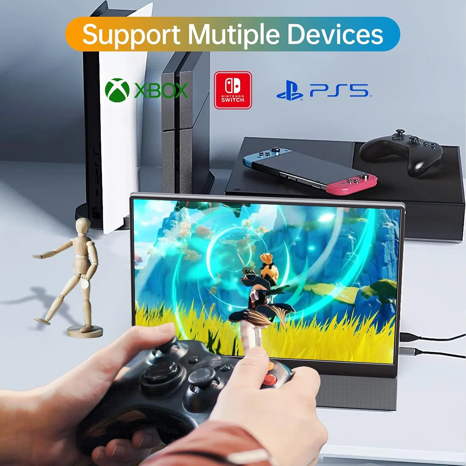 Anyuse 16" QHD USB-C HDMI HDR Portable Monitor