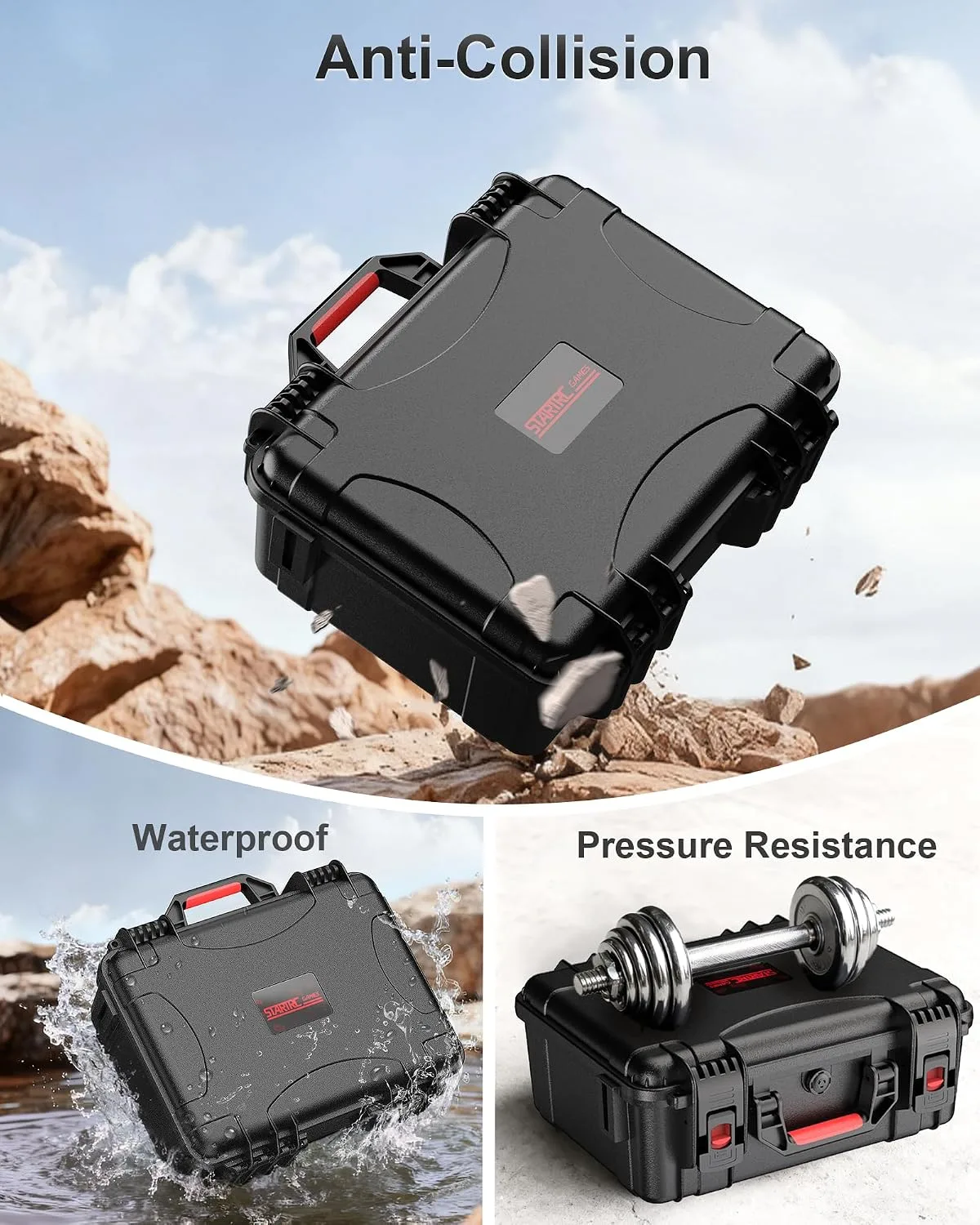 STARTRC GAMES Hard Carrying Case for Nintendo Switch 2, Waterproof Hard Travel Case for Nintendo Switch 2 Console, 2 Pro Controllers, 16 Game Cards and Other Accessories