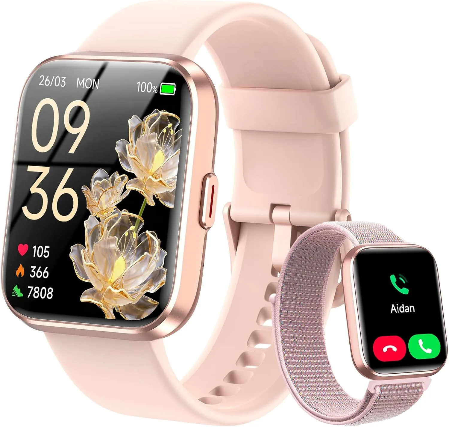 Smart Watches for Women, 1.83" Alexa Smart Watch for Android & iPhones with Call/SMS/Reminder, 120+ Sport Modes Fitness Watch with Sleep/Heart Rate Monitor, Activity & Health Tacker, 3ATM Sport Watch