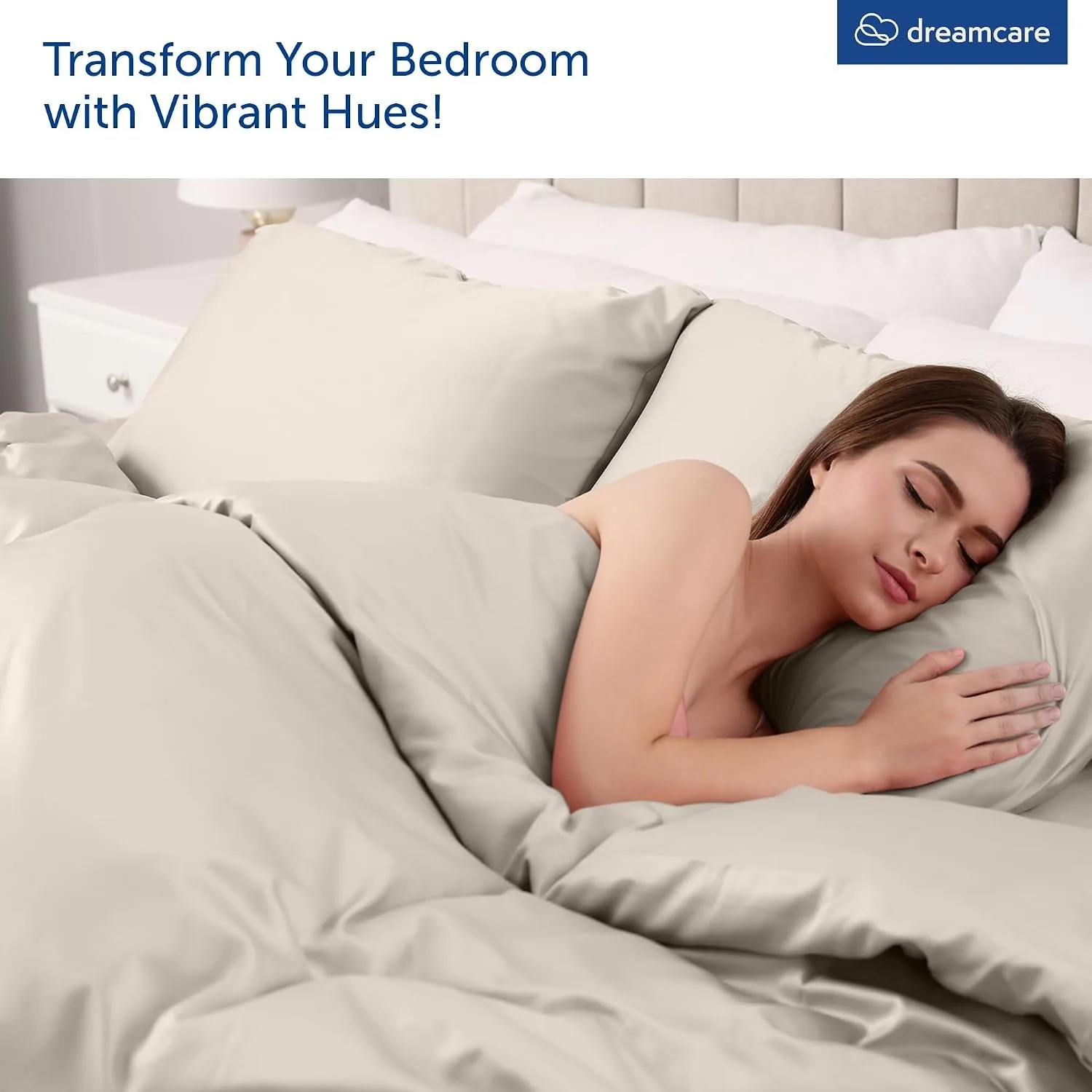 DREAMCARE King Size Sheets Set - 6 pcs Breathable Cooling Sheets King Size