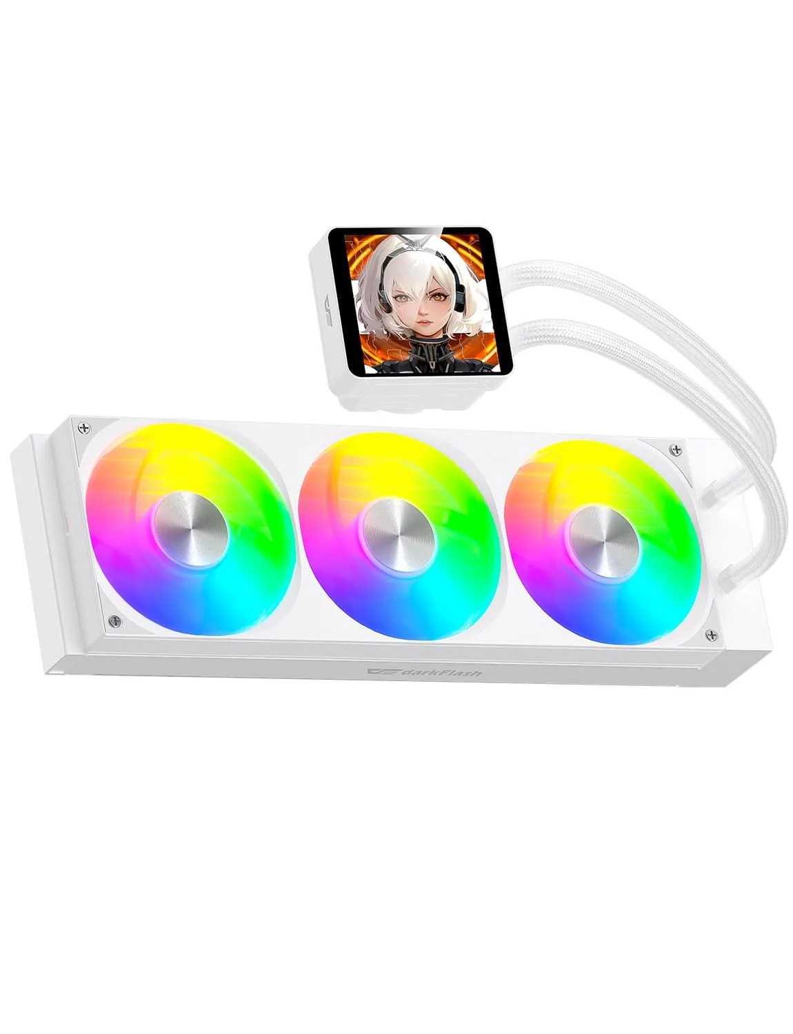 darkFlash DV360S MAX All-in-one Liquid CPU Cooler, 3.95” LCD Screen