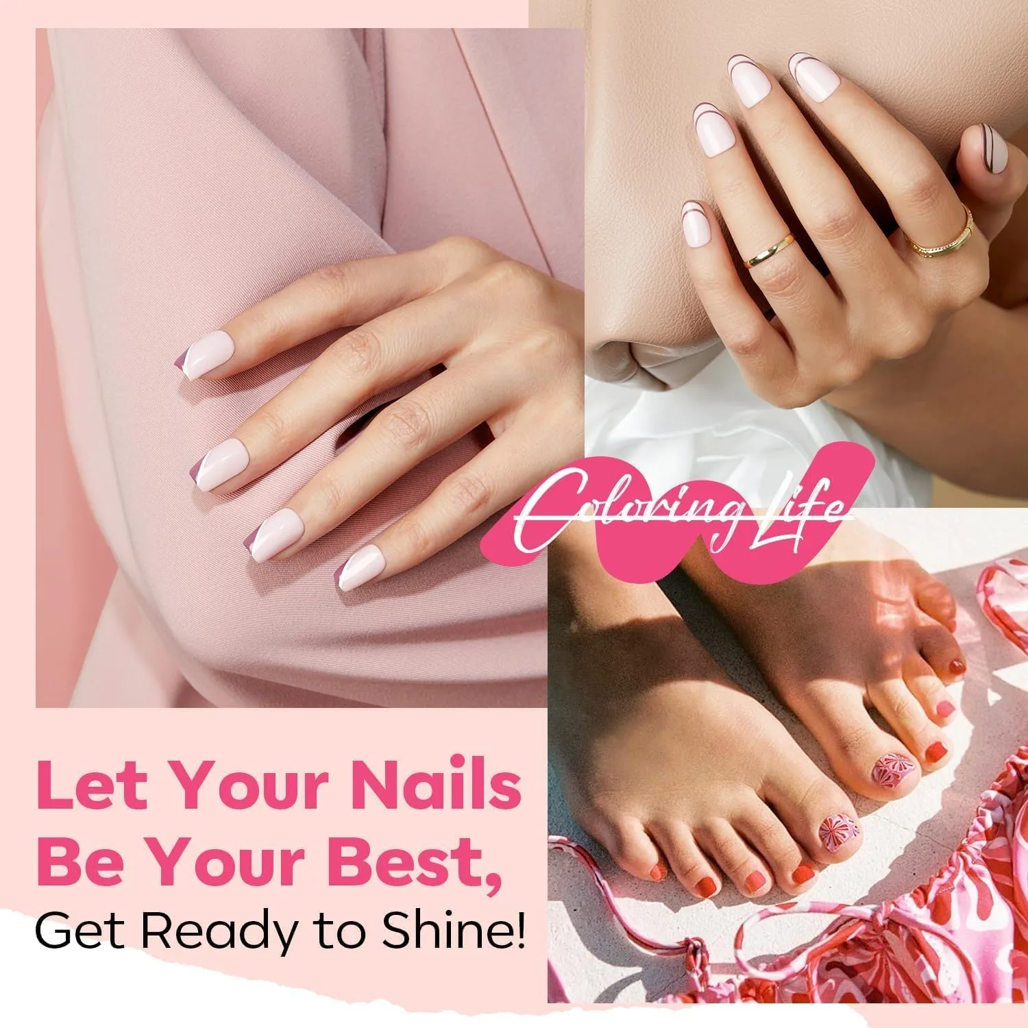 modelones Nude Nail Polish, 6 Colors Neutral Nude Nail Polish Set