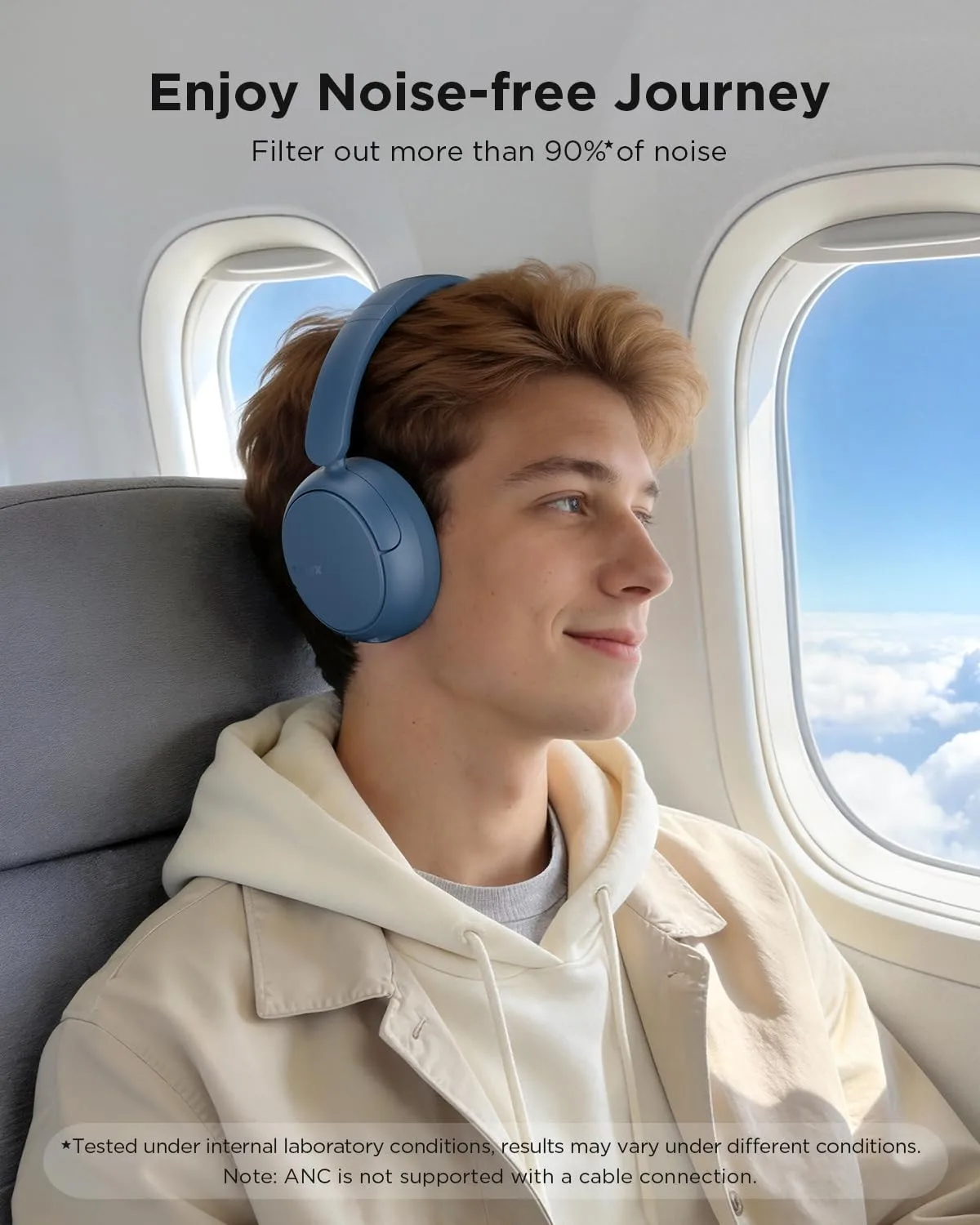 H30 Hi-Res Bluetooth Headphones Wireless Over Ear, Blue