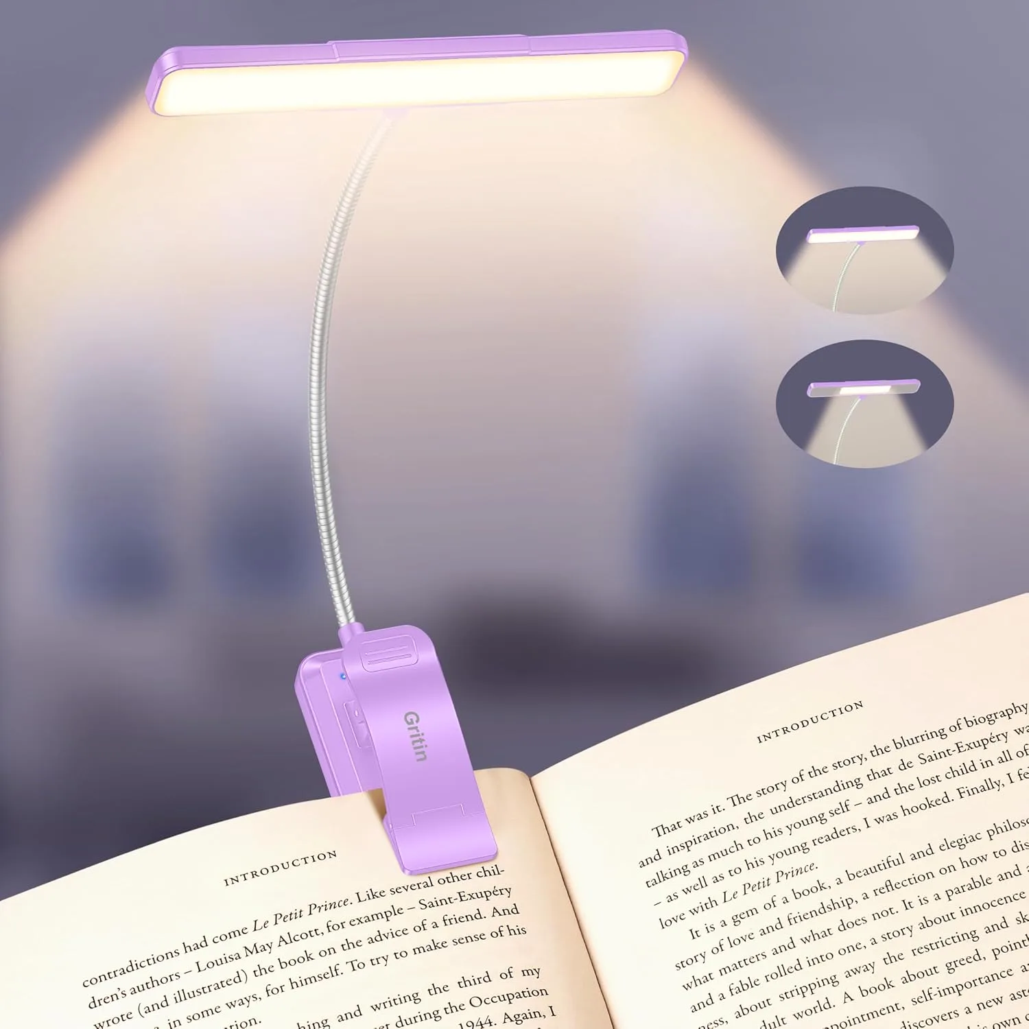 Gritin 2026 Gen 2 Book Light for Reading- 32 Eye Caring Full Spectrum LED