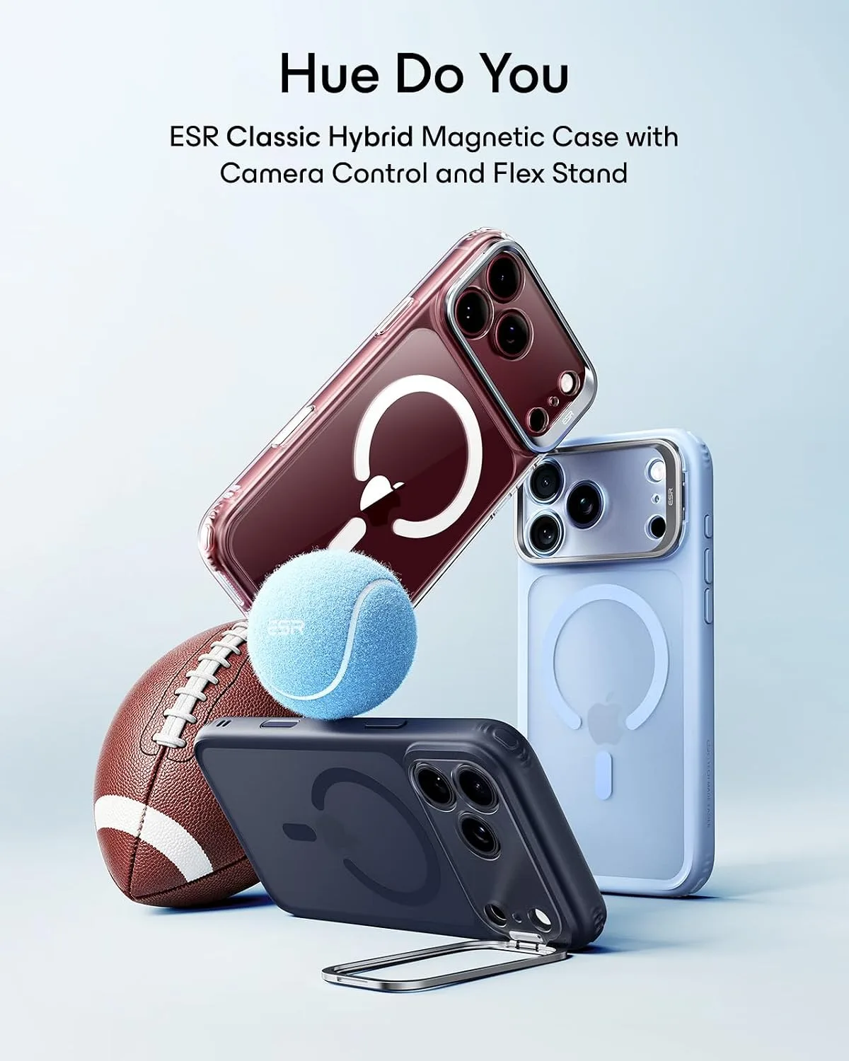 ESR Classic Hybrid for iPhone 18 Pro Max/17 Pro Max Case with Flex Stand