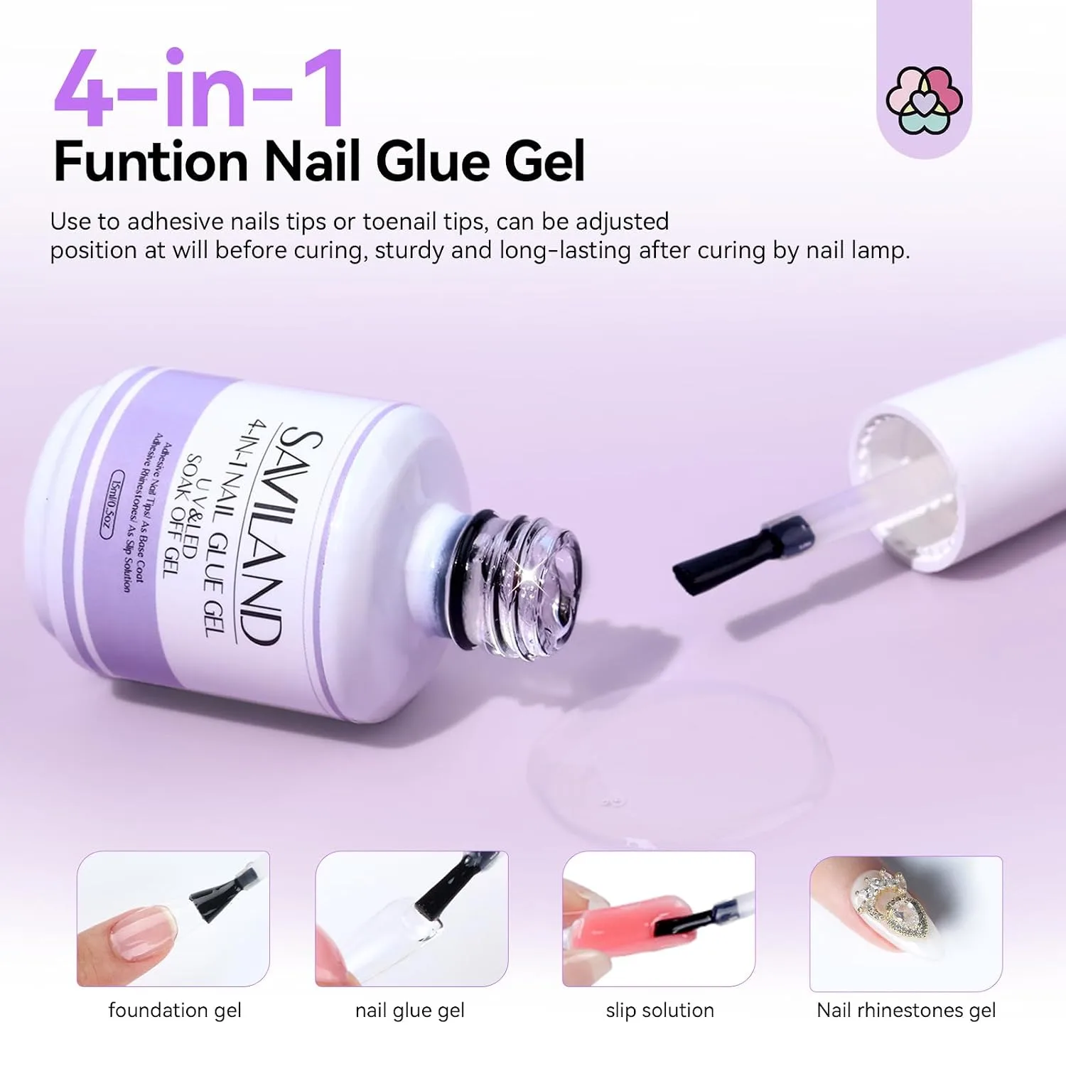 SAVILAND Toe Nail Tips Kit with Glue Gel, 500 PCS, Nail Drill and U V Lamp