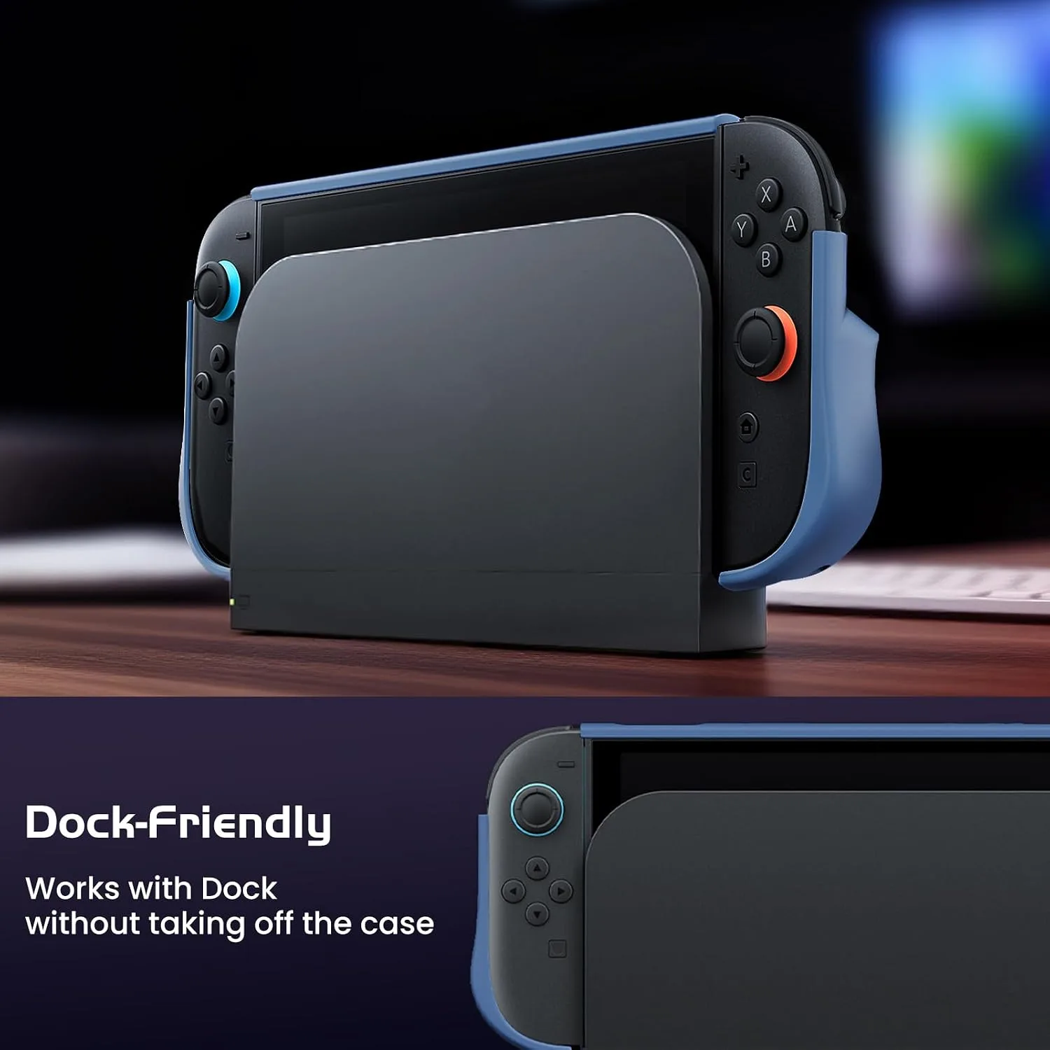 Dockable Protective Case for Nintendo Switch 2, TPU Ergonomic Grip Cover