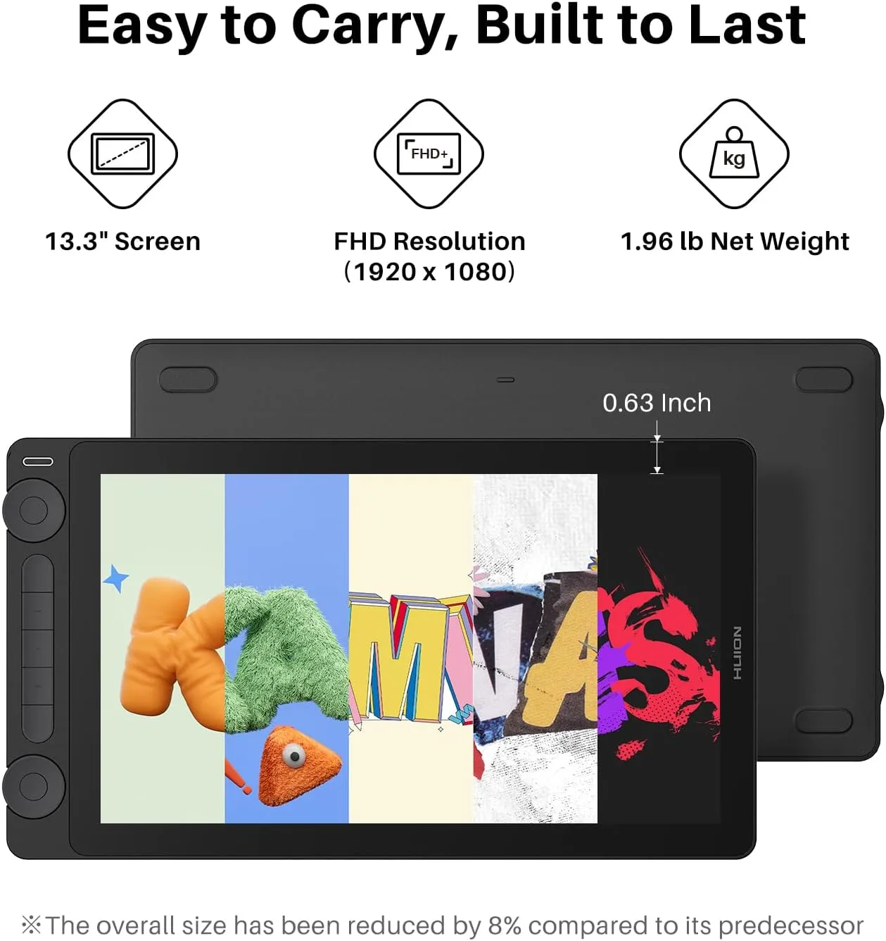 HUION Kamvas 13 (Gen 3) Drawing Tablet with Screen 16K Pressure PenTech 4.0