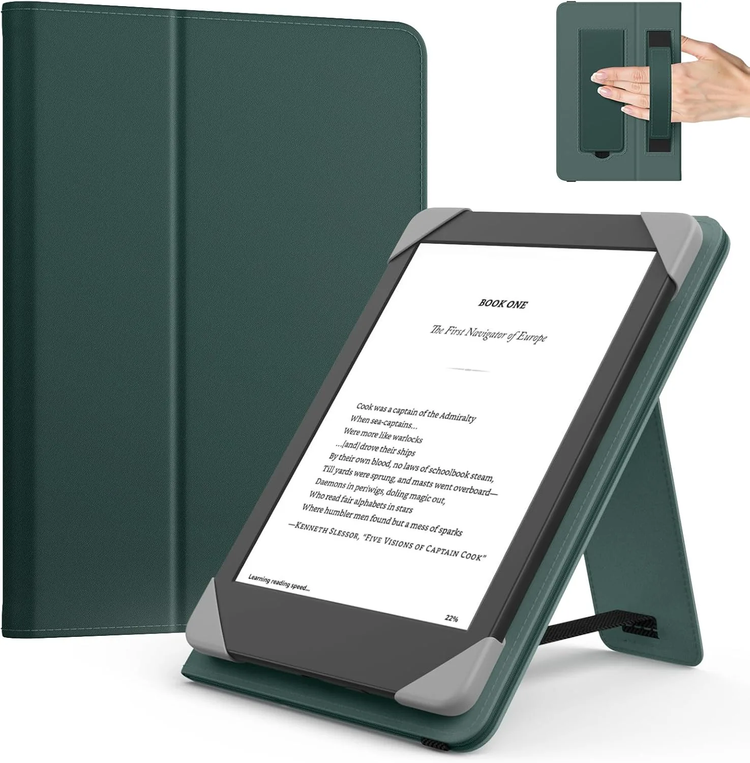 Moko Universal Case for 6 inch eReaders&Tablets, Midnight Green