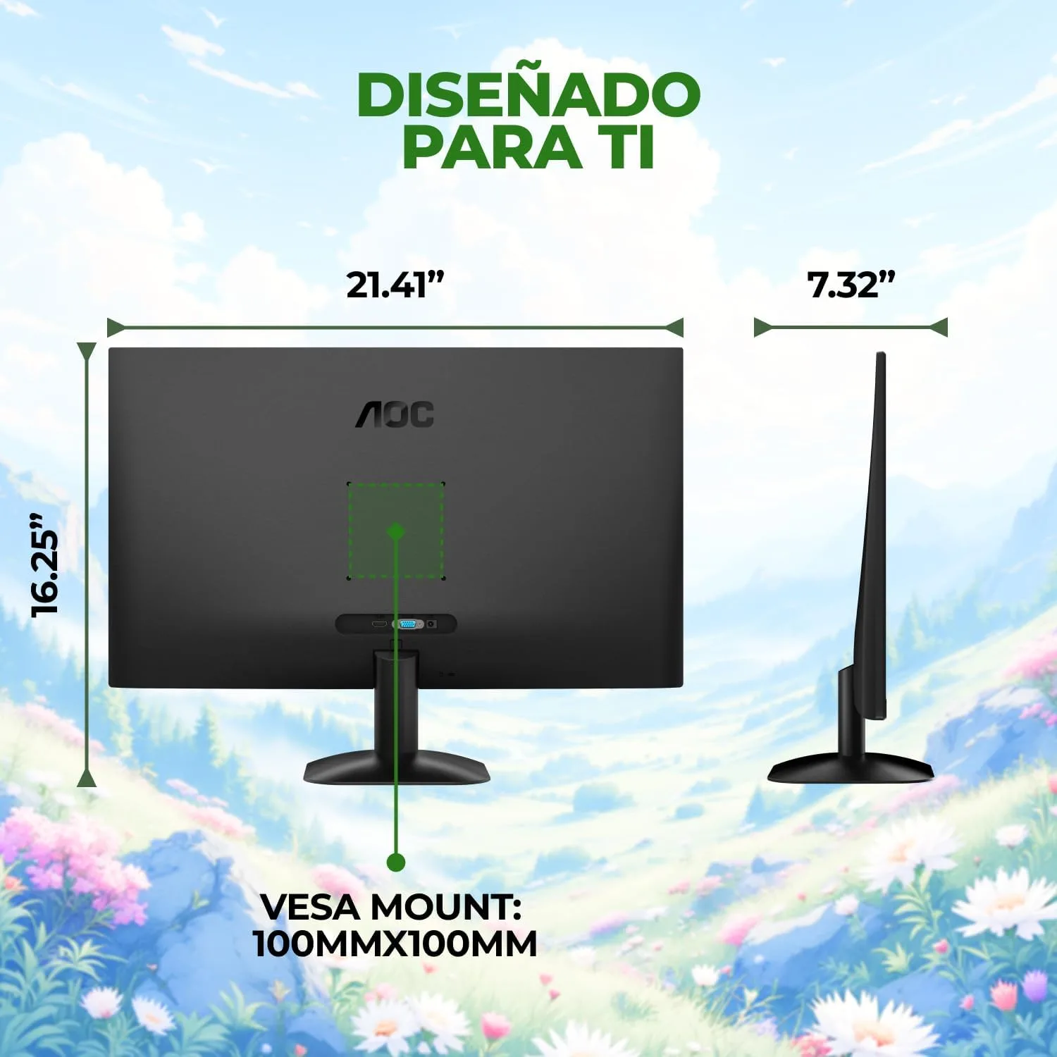 AOC 24 Inch Computer Monitor FHD 120Hz Fast IPS HDR, 24B35H3