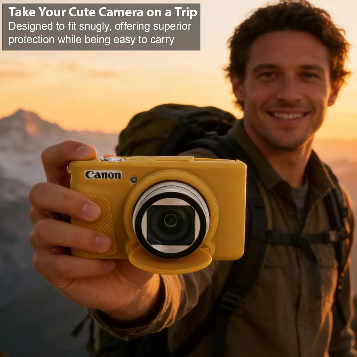 Case for Canon PowerShot SX740 HS, SX730 Camera - Mustard Yellow