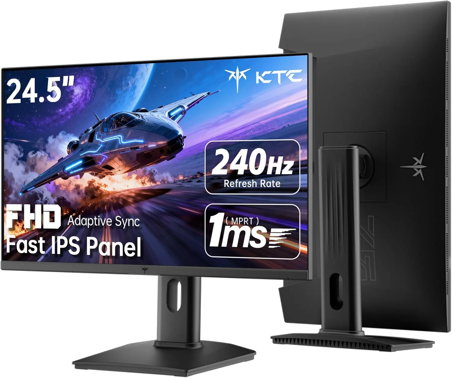 KTC 24.5 Inch 240Hz Gaming Monitor, FHD Fast IPS Computer Monitor, H25T7-3