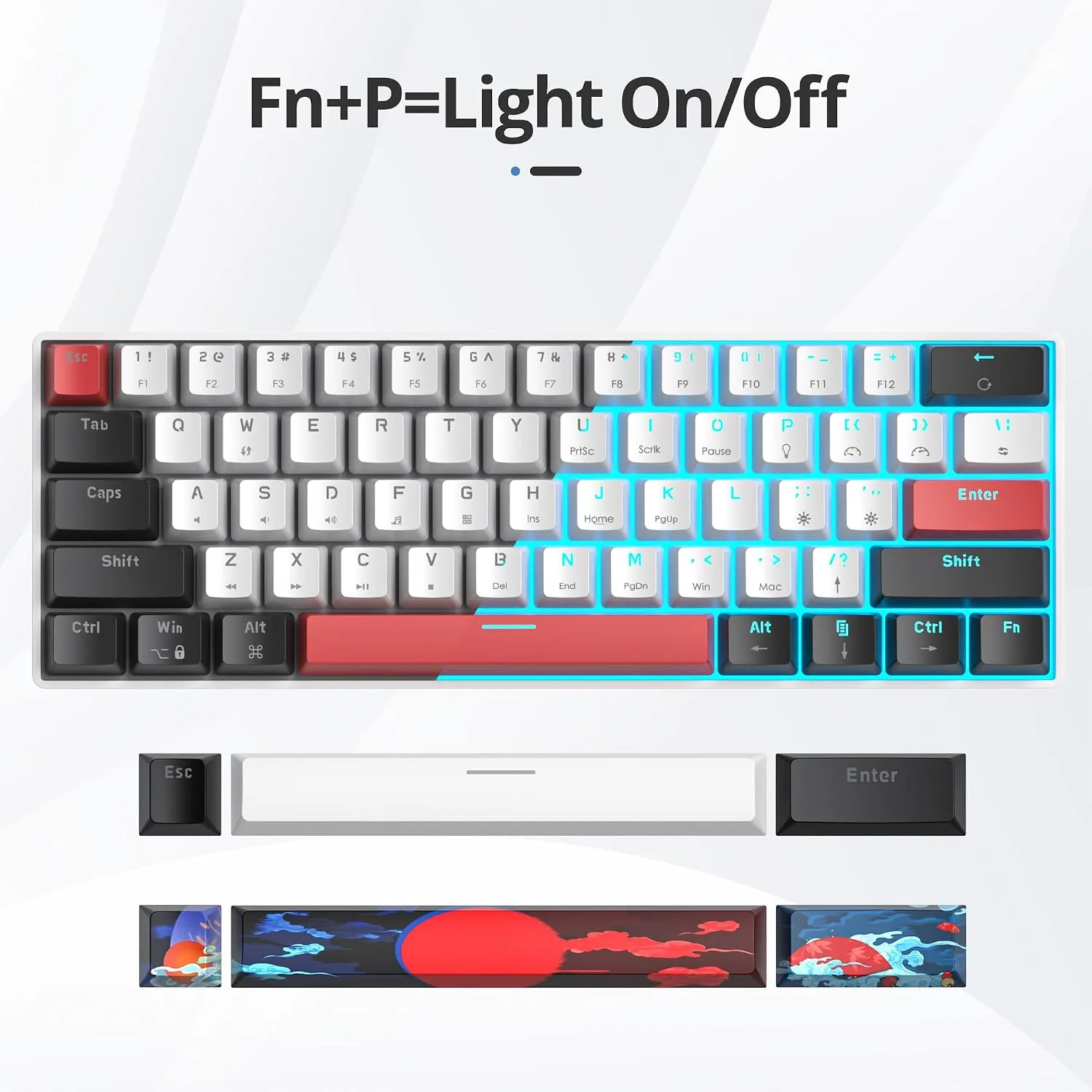 Owpkeenthy 60% Wired Mechanical Keyboard
