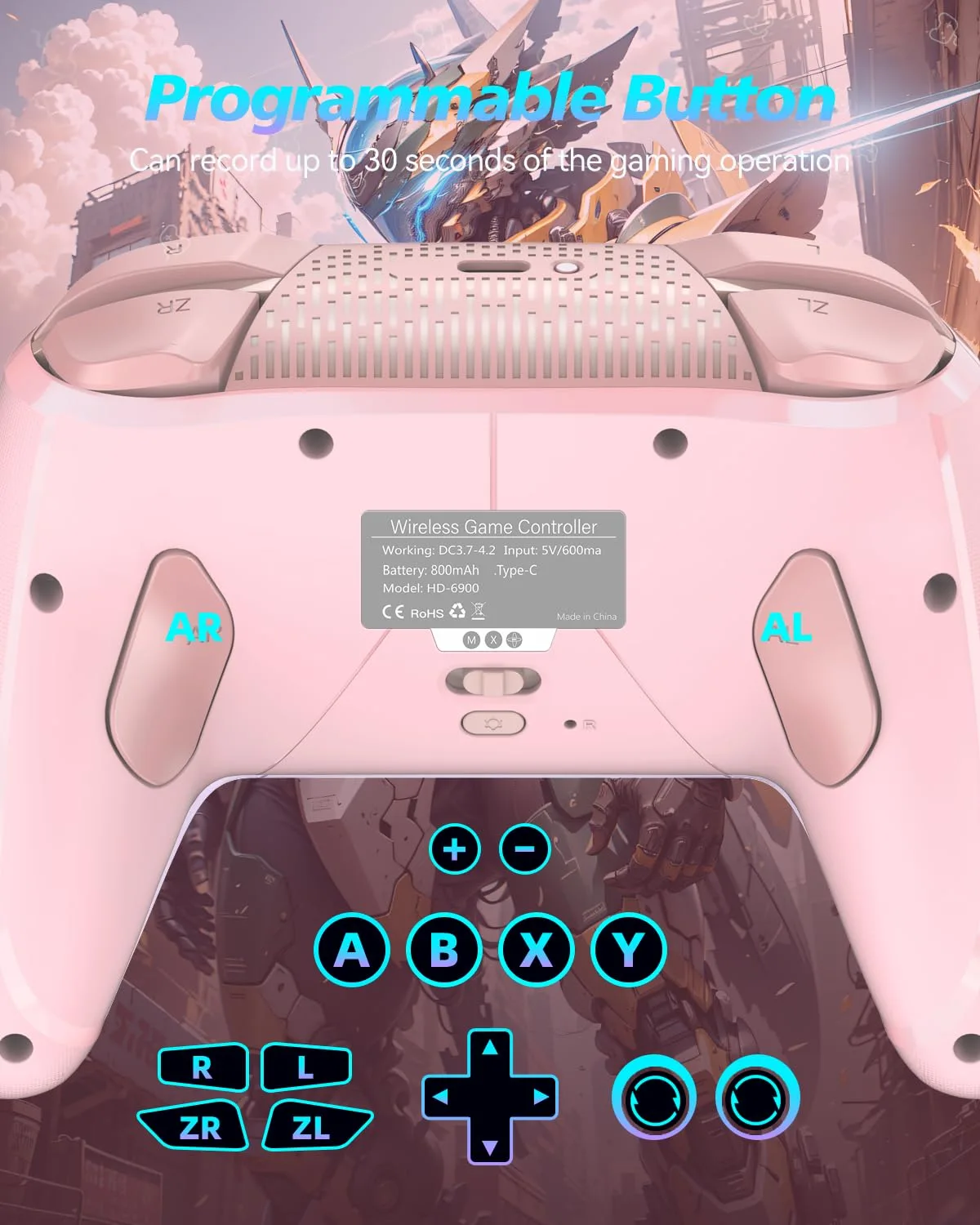 GMBACK Wireless Switch 2 Pro Controller with Loop Macro & Home Wake Up